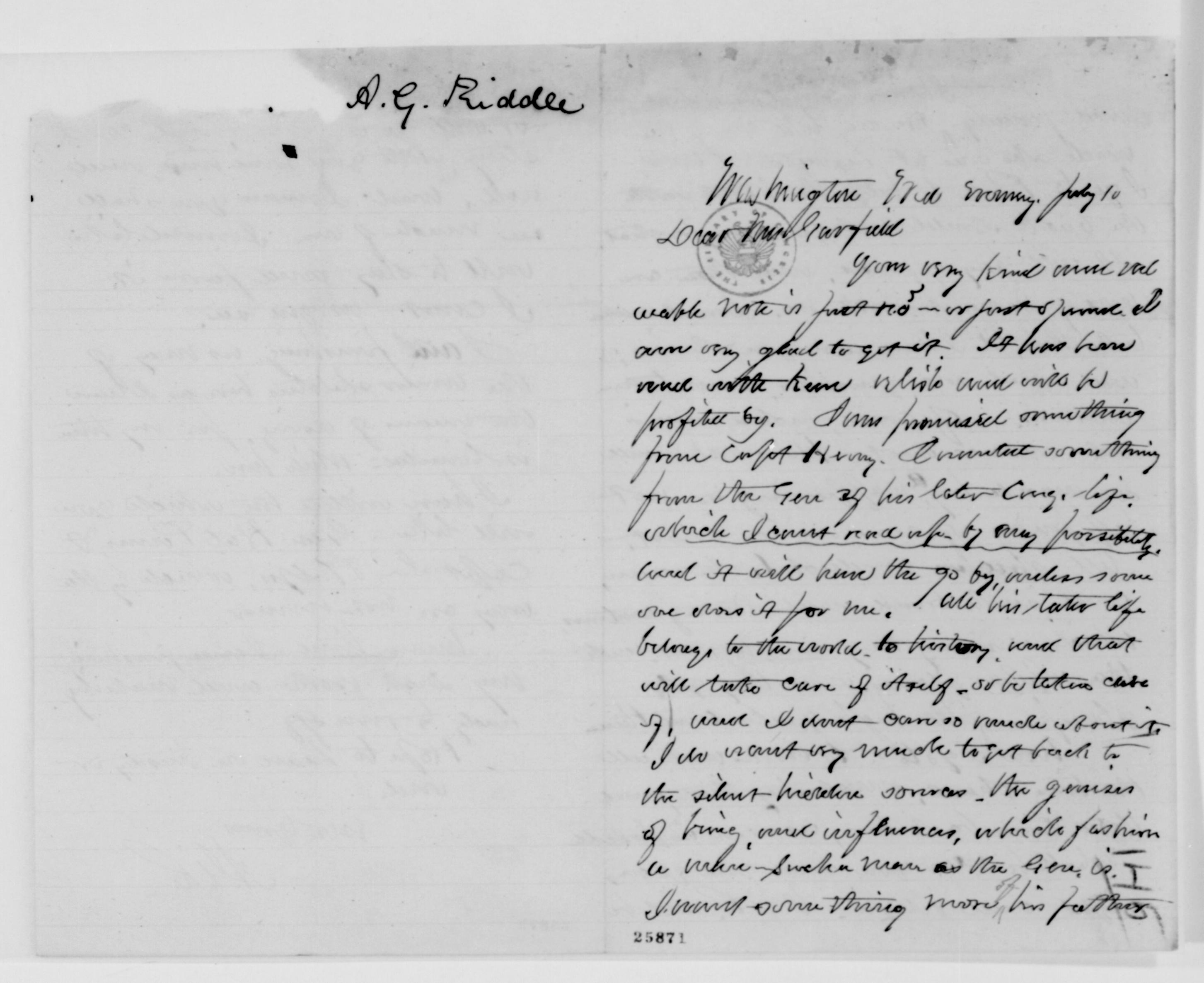 Scanned image of the current content page