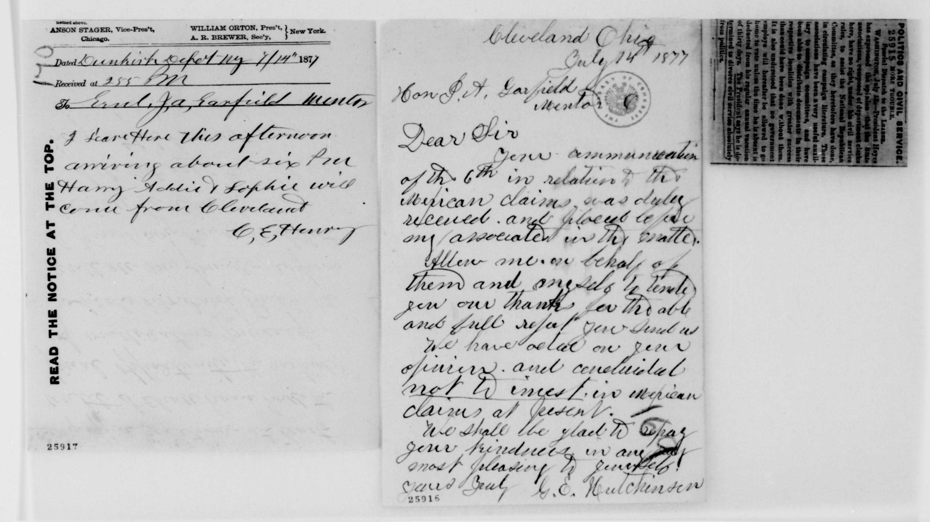 Scanned image of the current content page