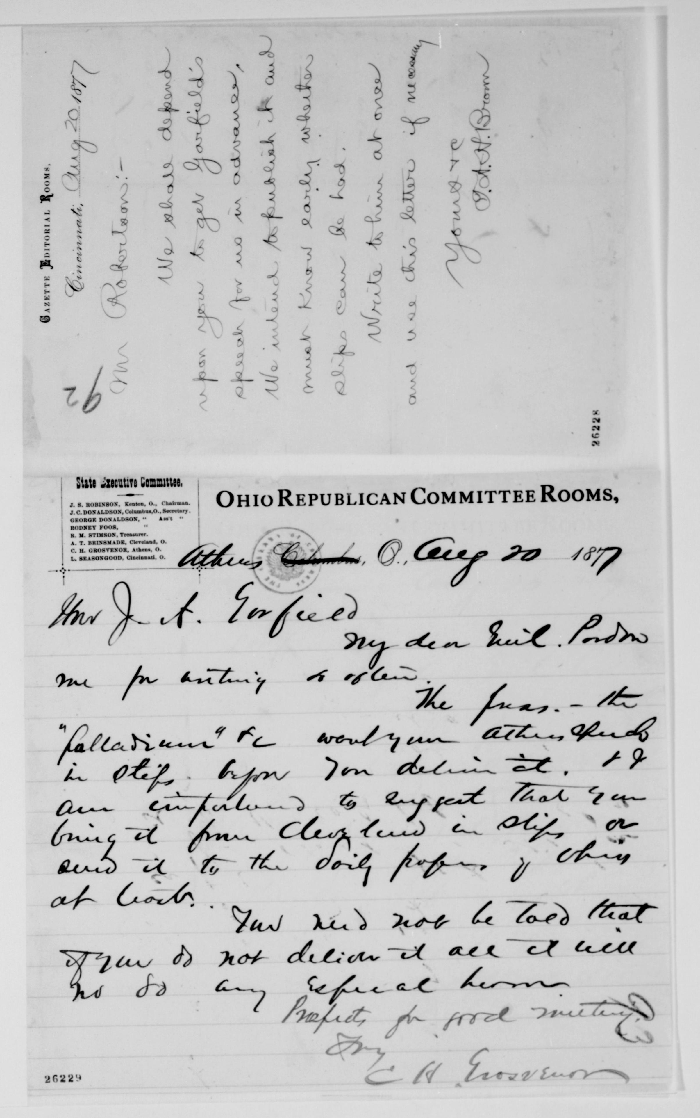 Scanned image of the current content page