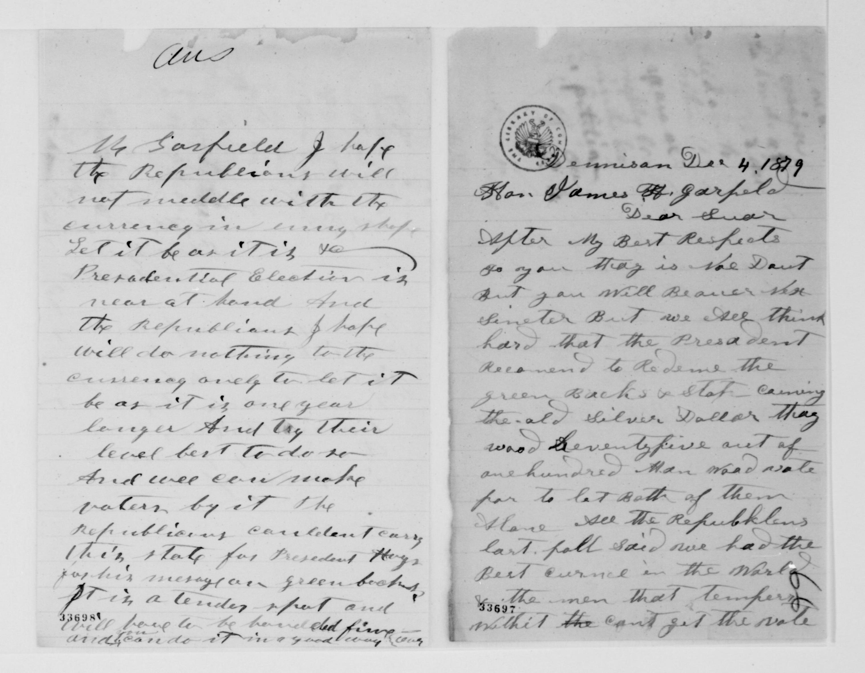 Scanned image of the current content page