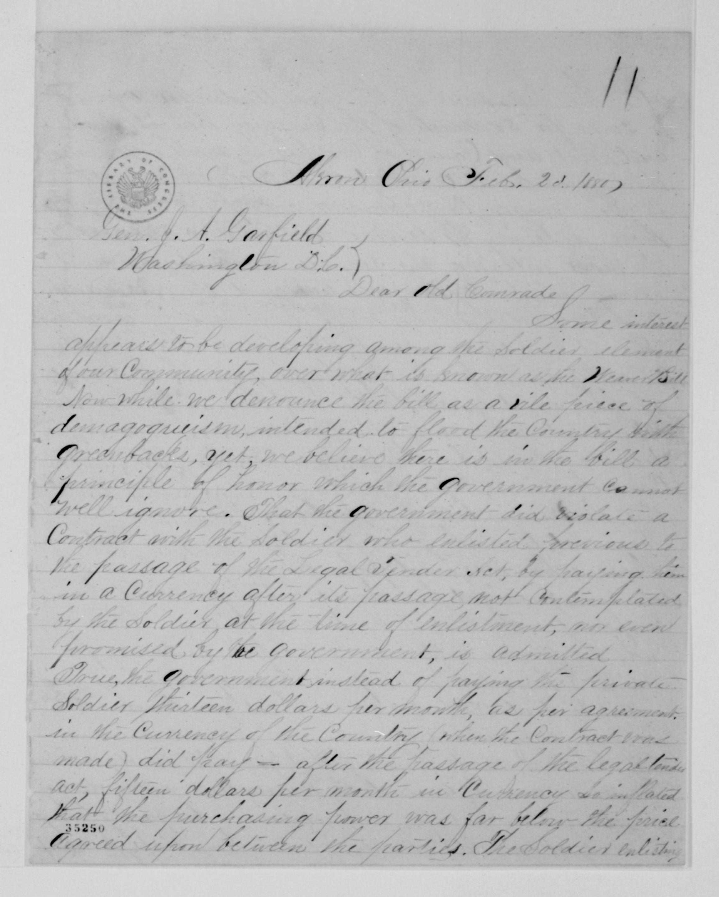 Scanned image of the current content page