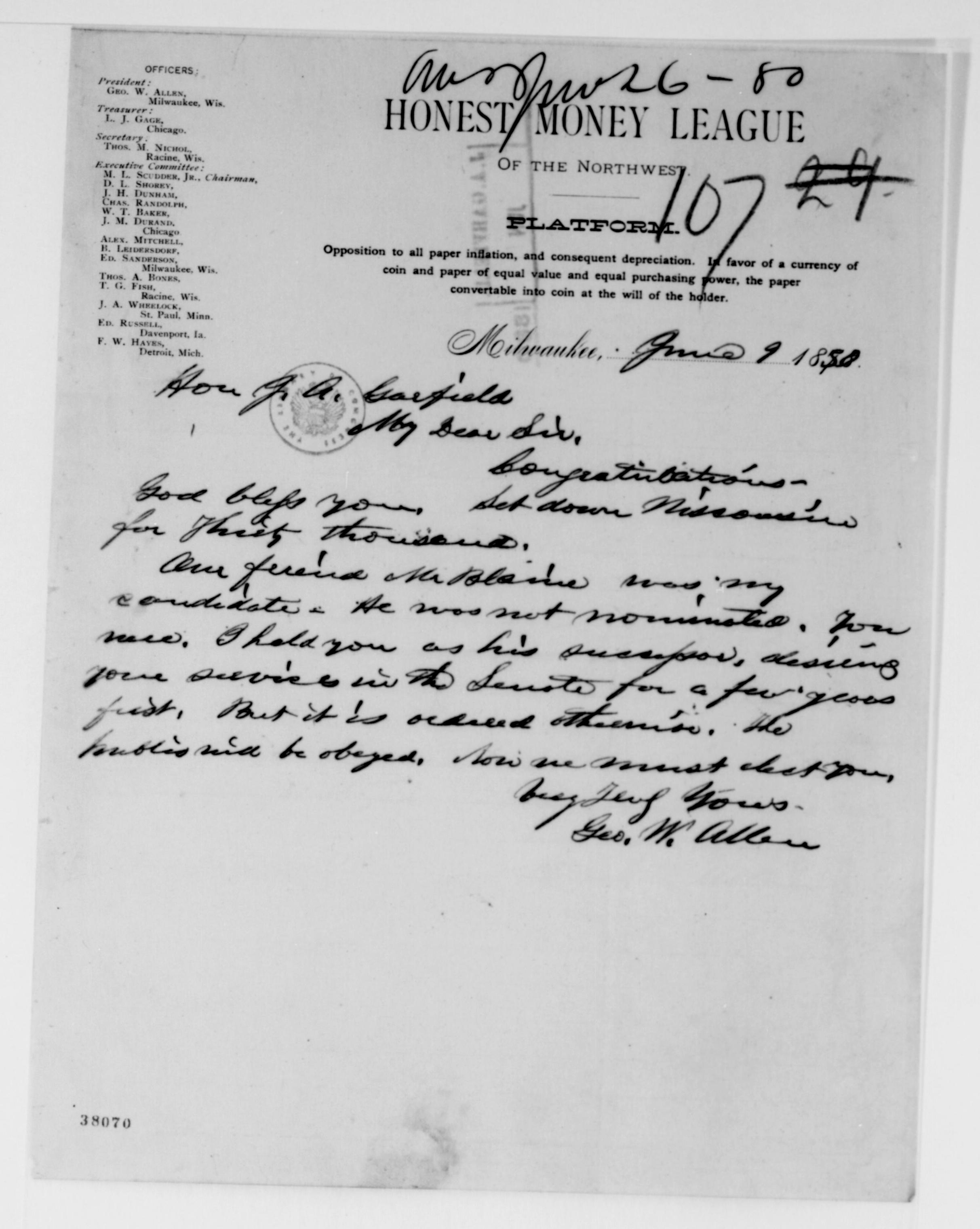 Scanned image of the current content page