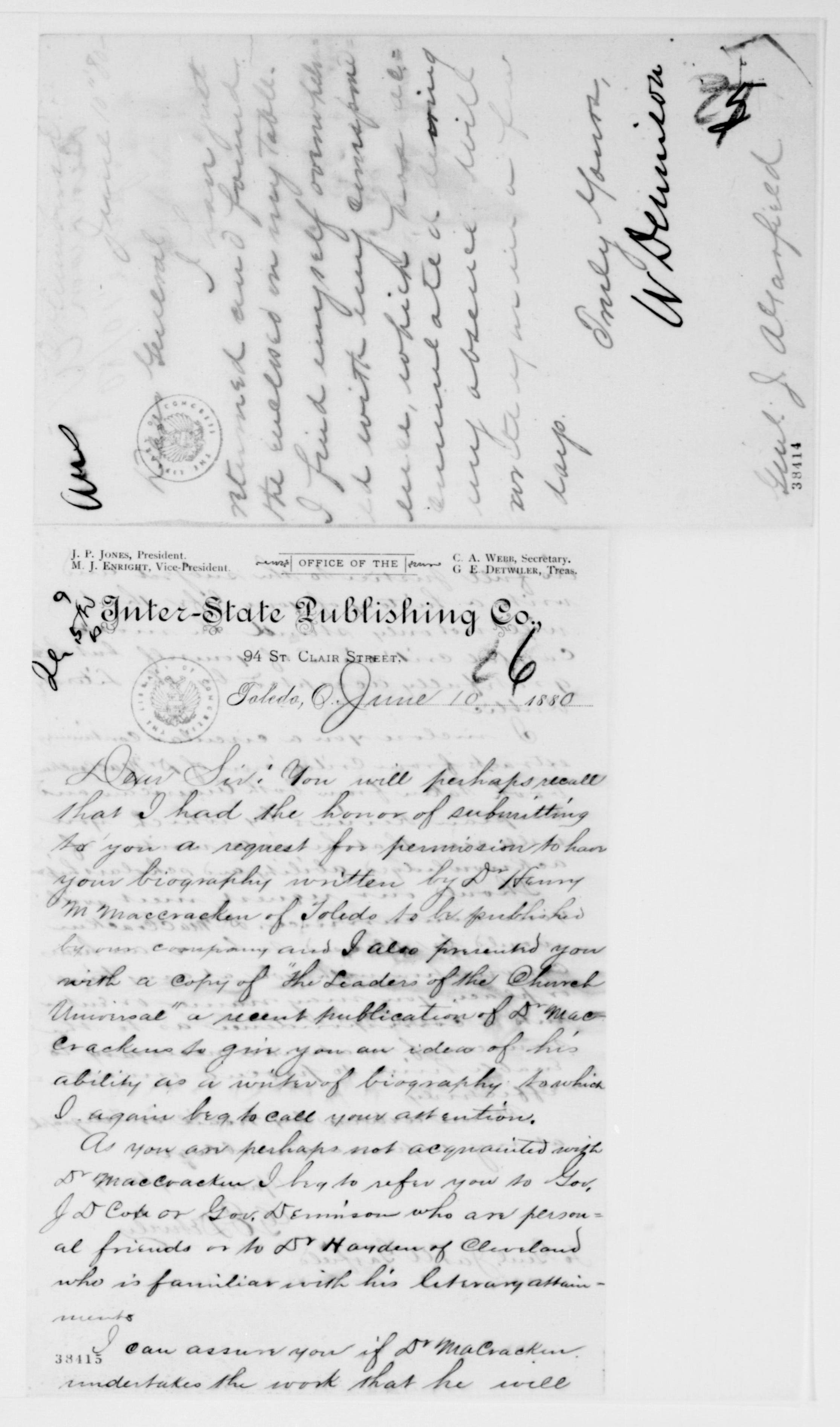 Scanned image of the current content page