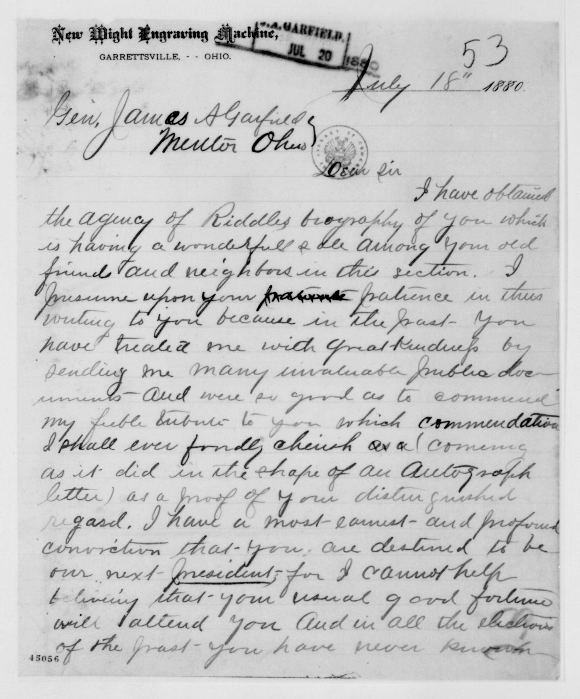 Scanned image of the current content page