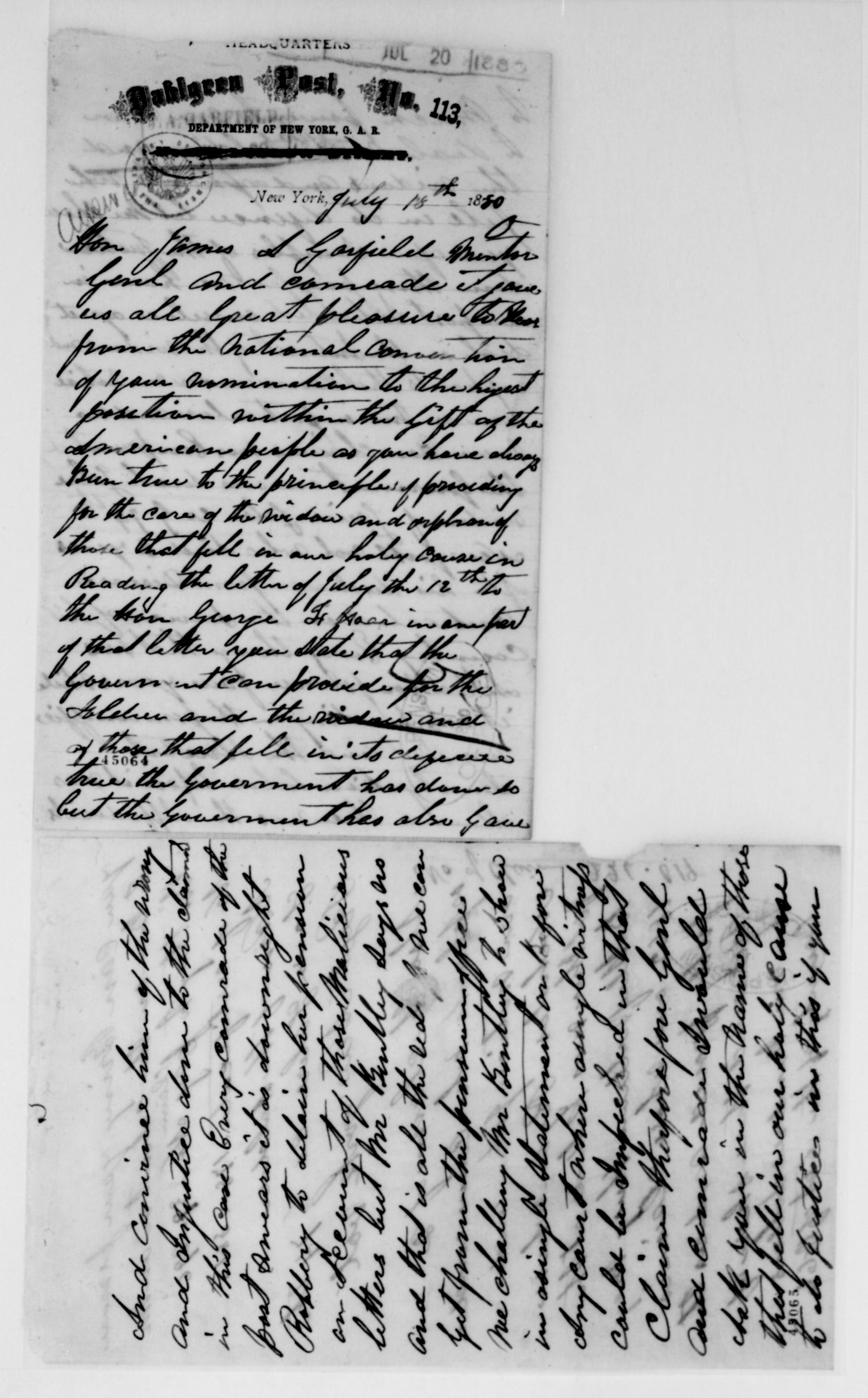 Scanned image of the current content page