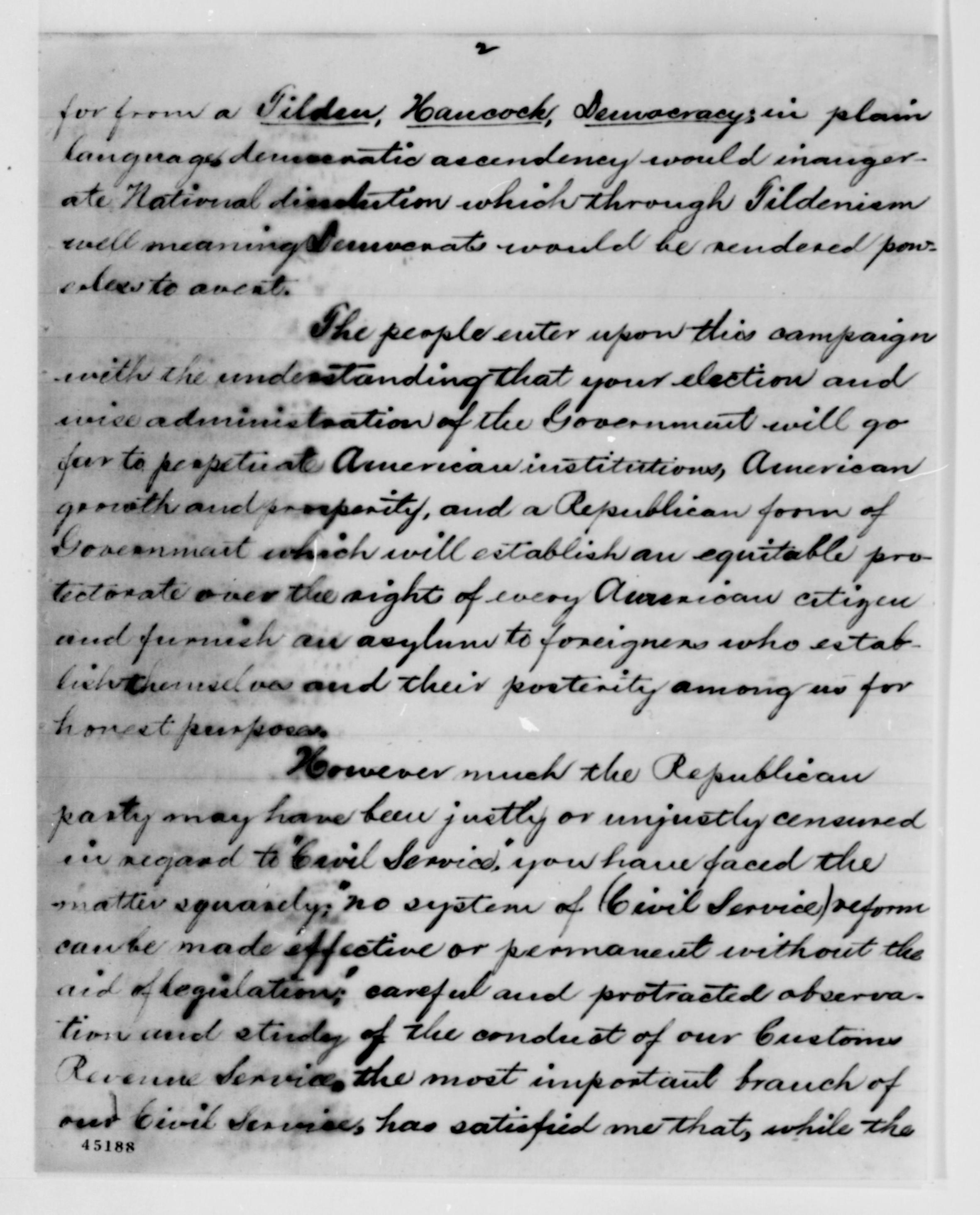 Scanned image of the current content page