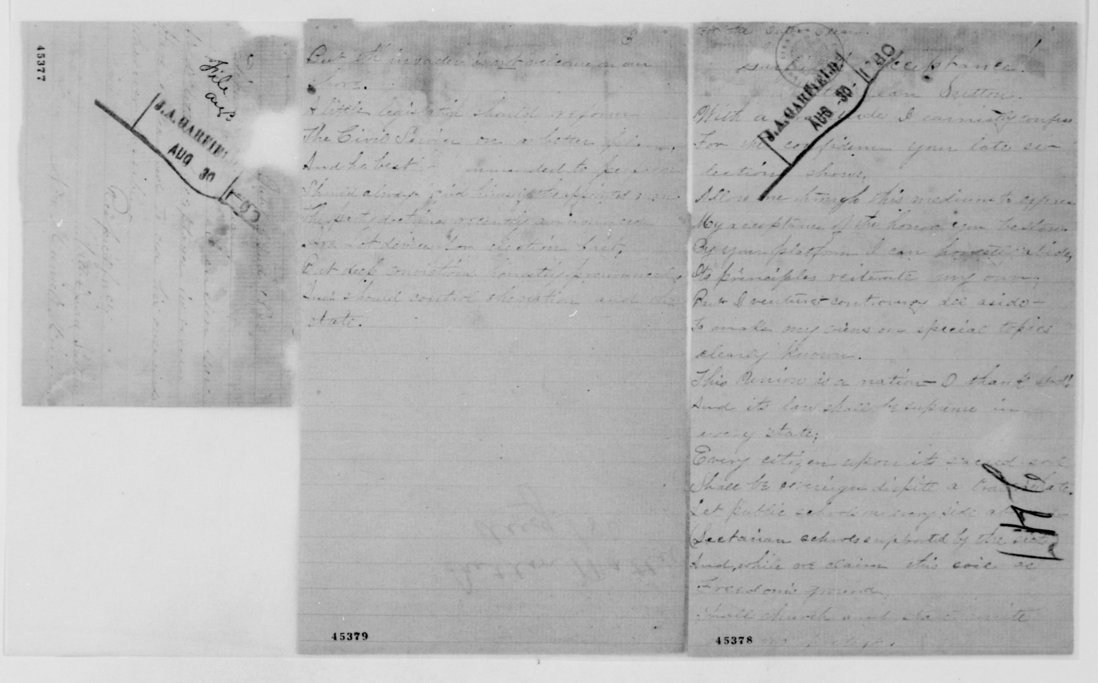 Scanned image of the current content page