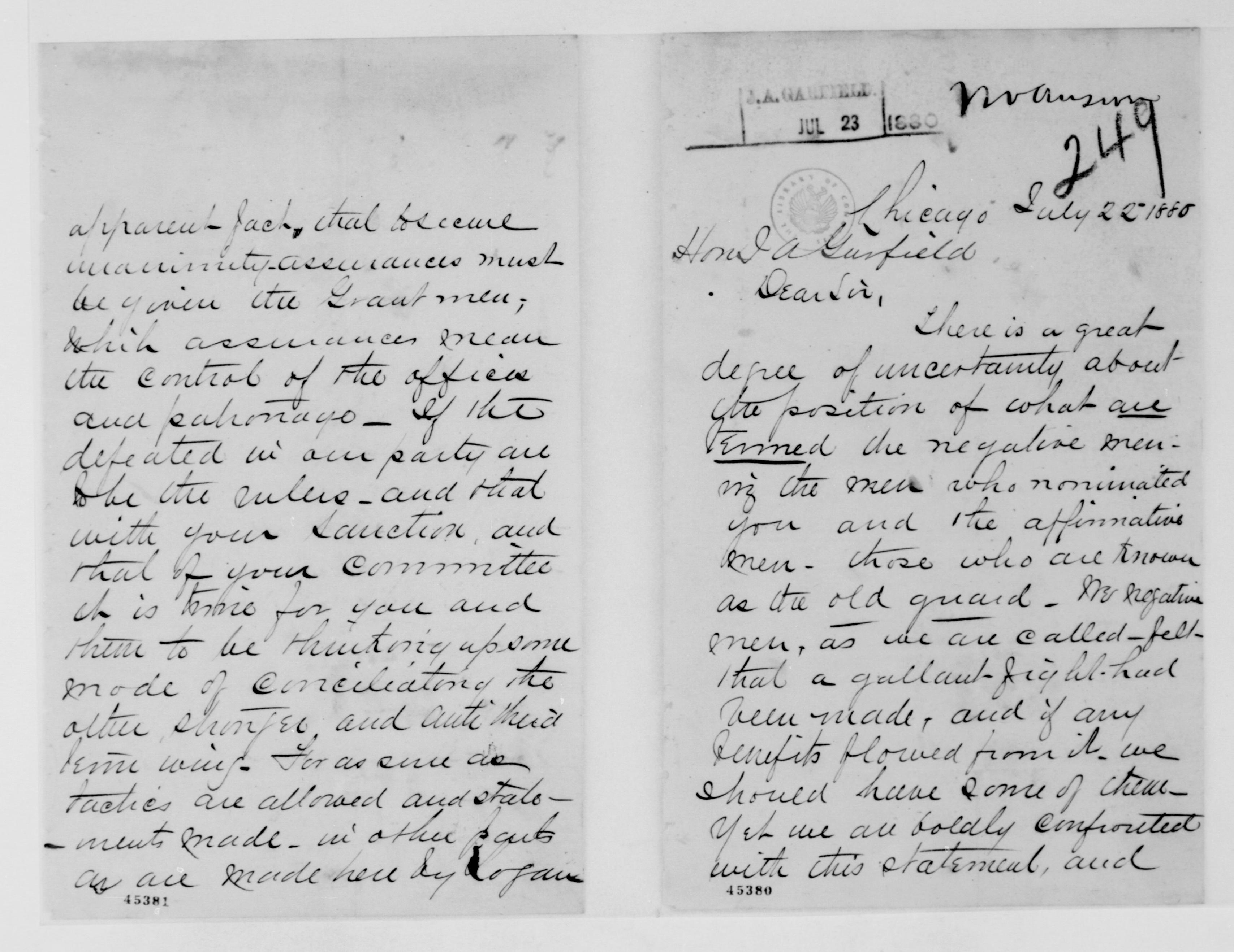 Scanned image of the current content page