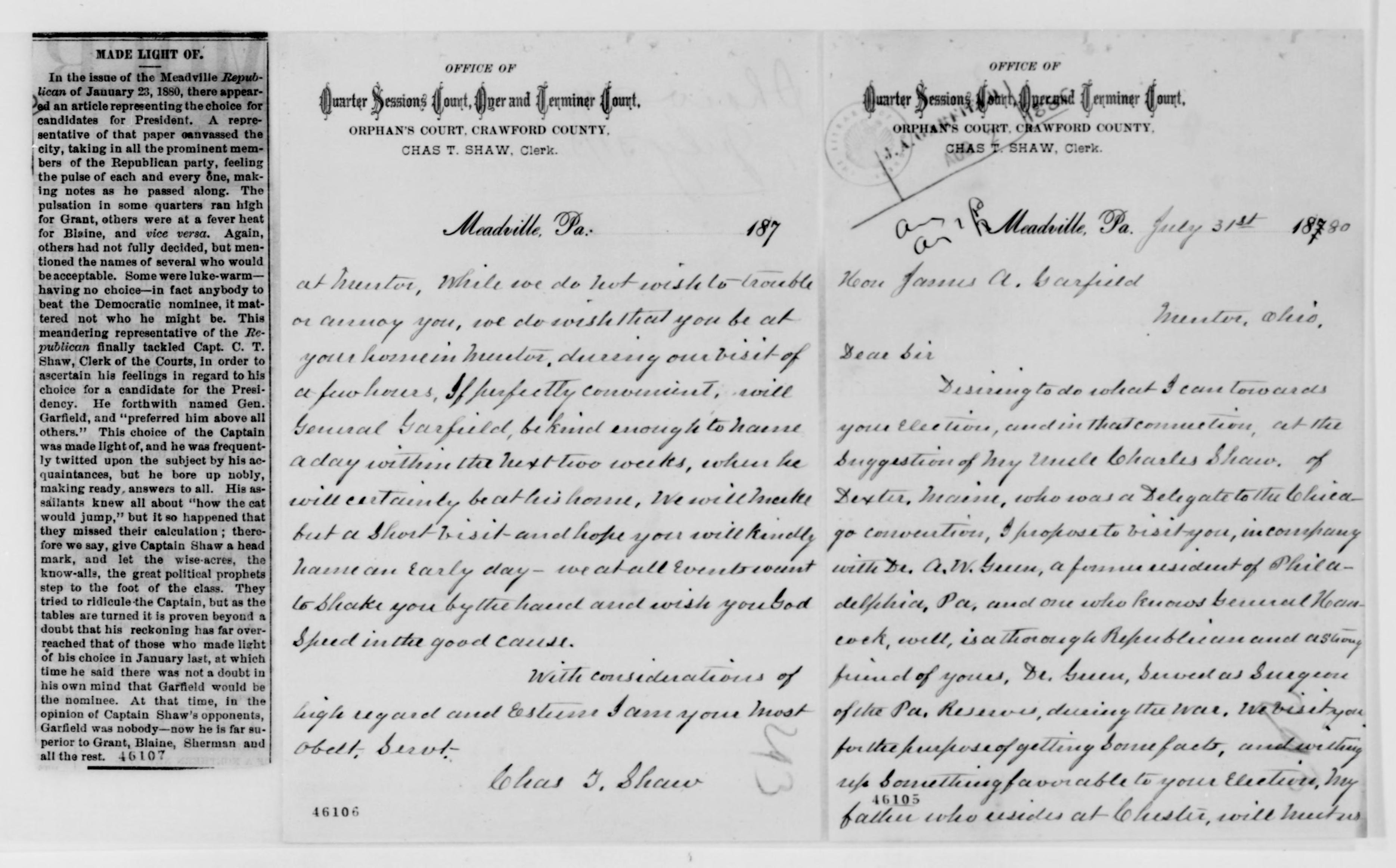 Scanned image of the current content page