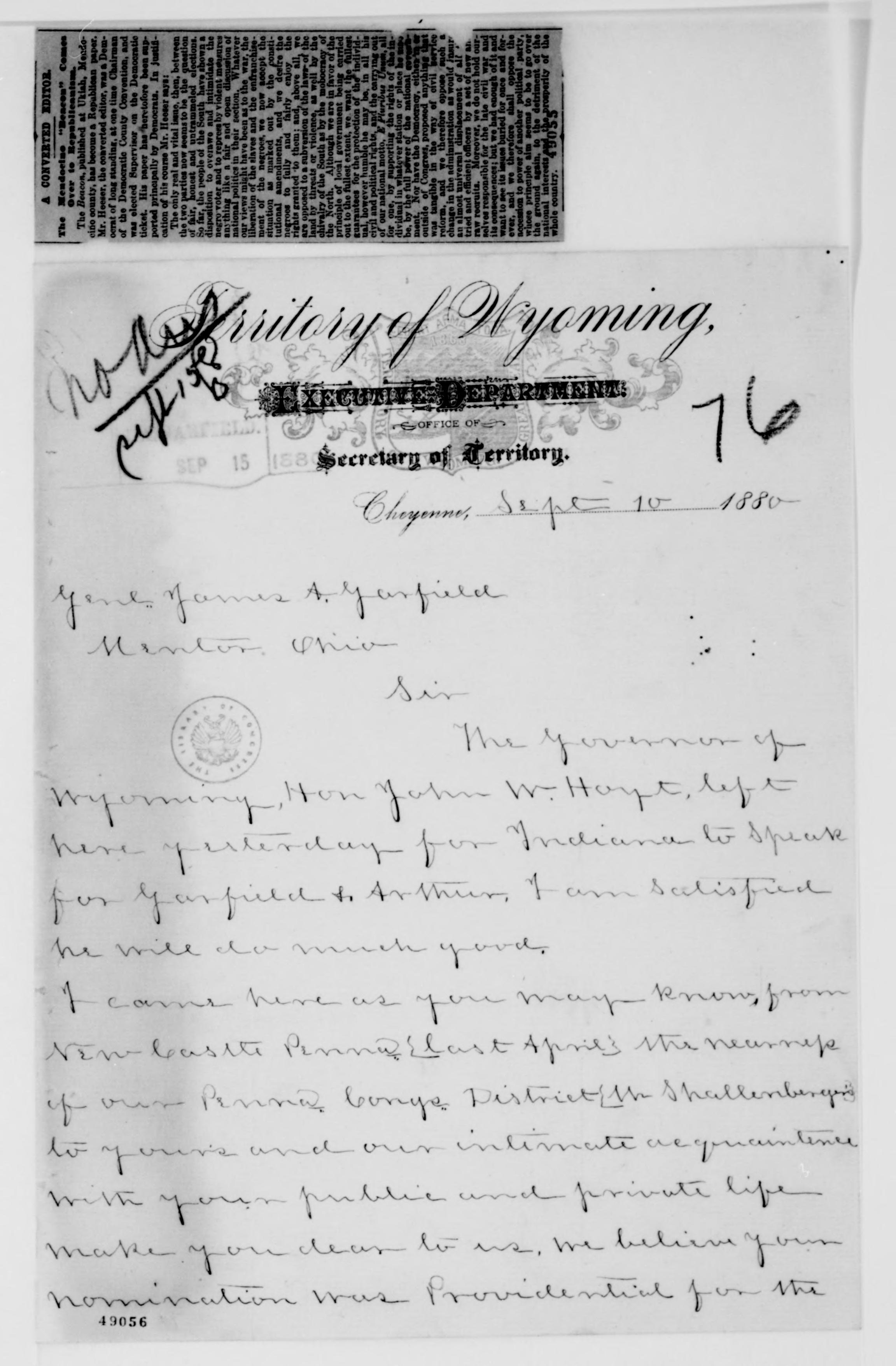 Scanned image of the current content page