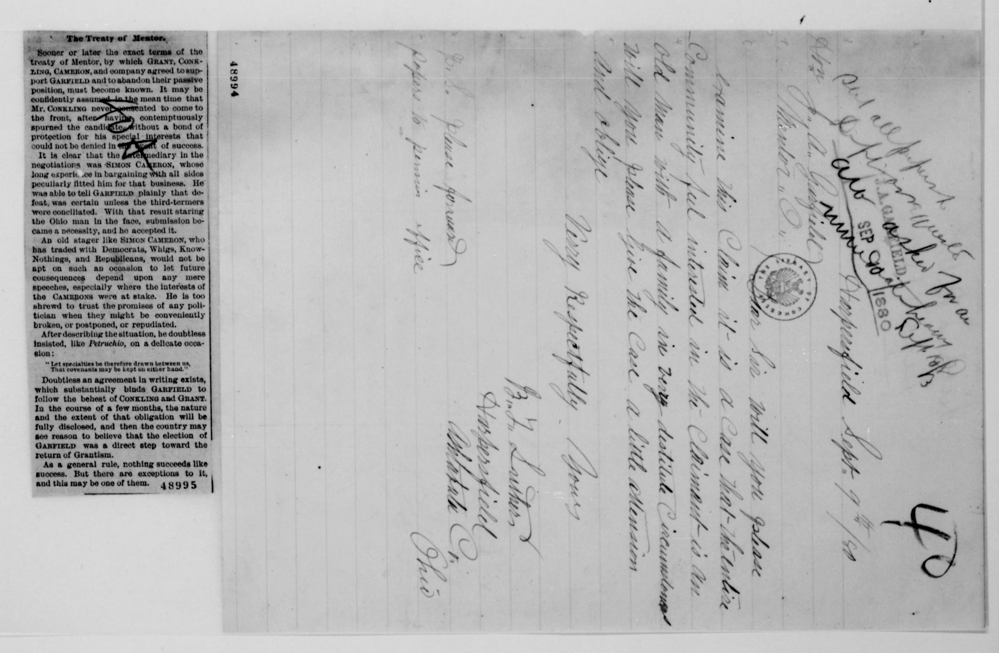 Scanned image of the current content page