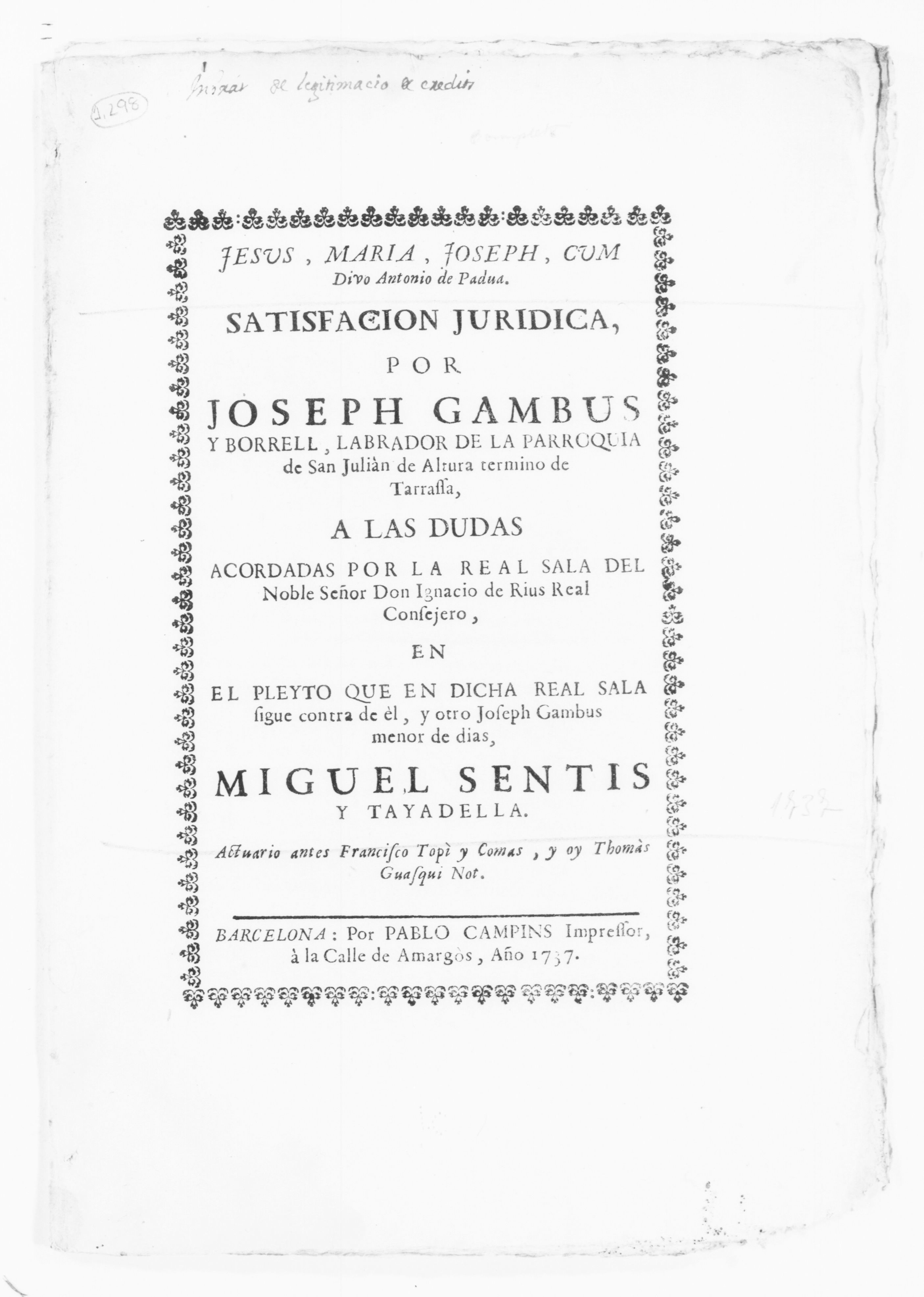 Scanned image of the current content page