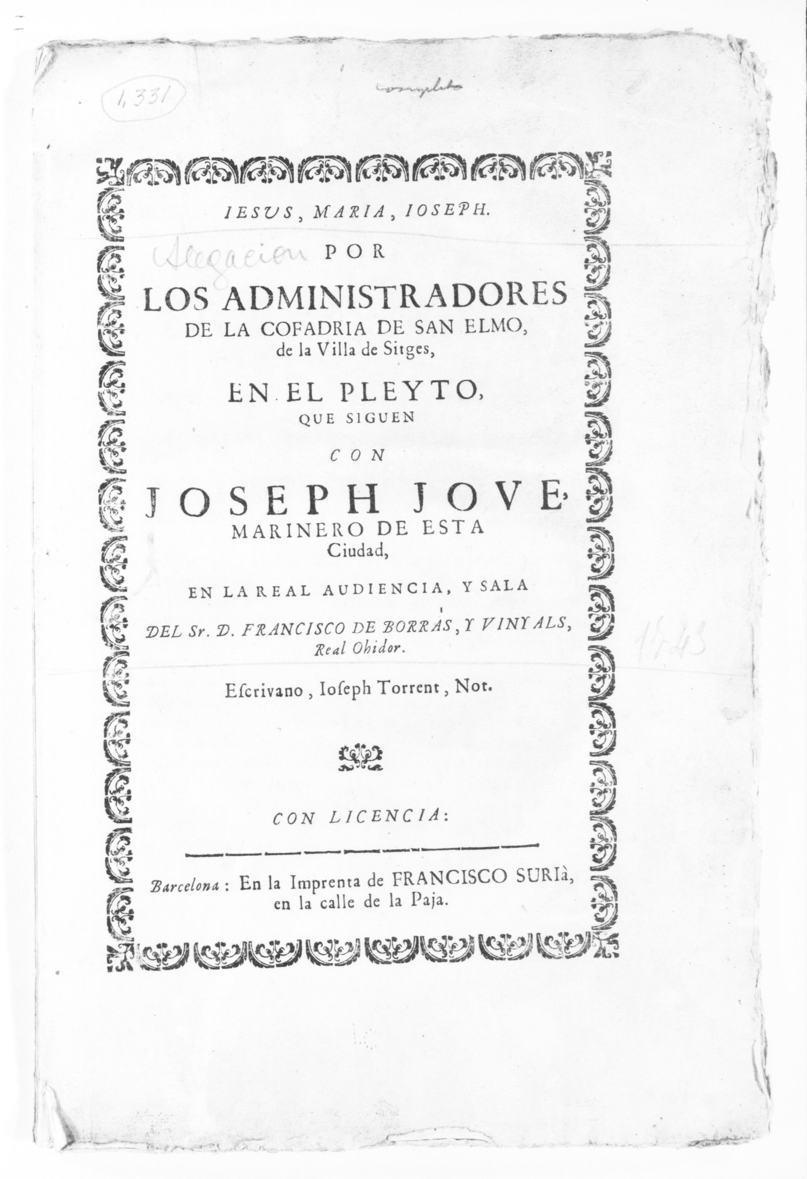 Scanned image of the current content page