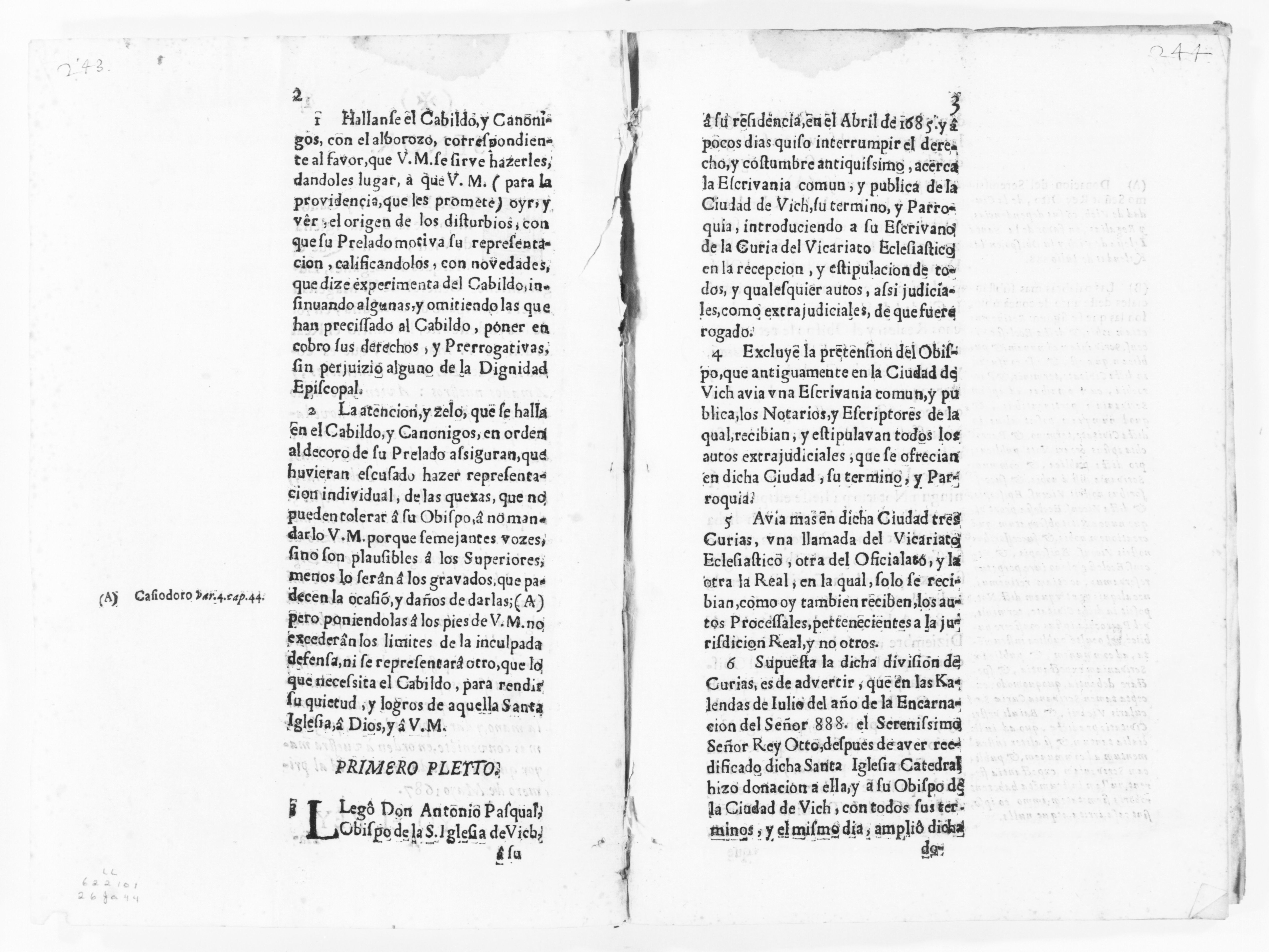 Scanned image of the current content page