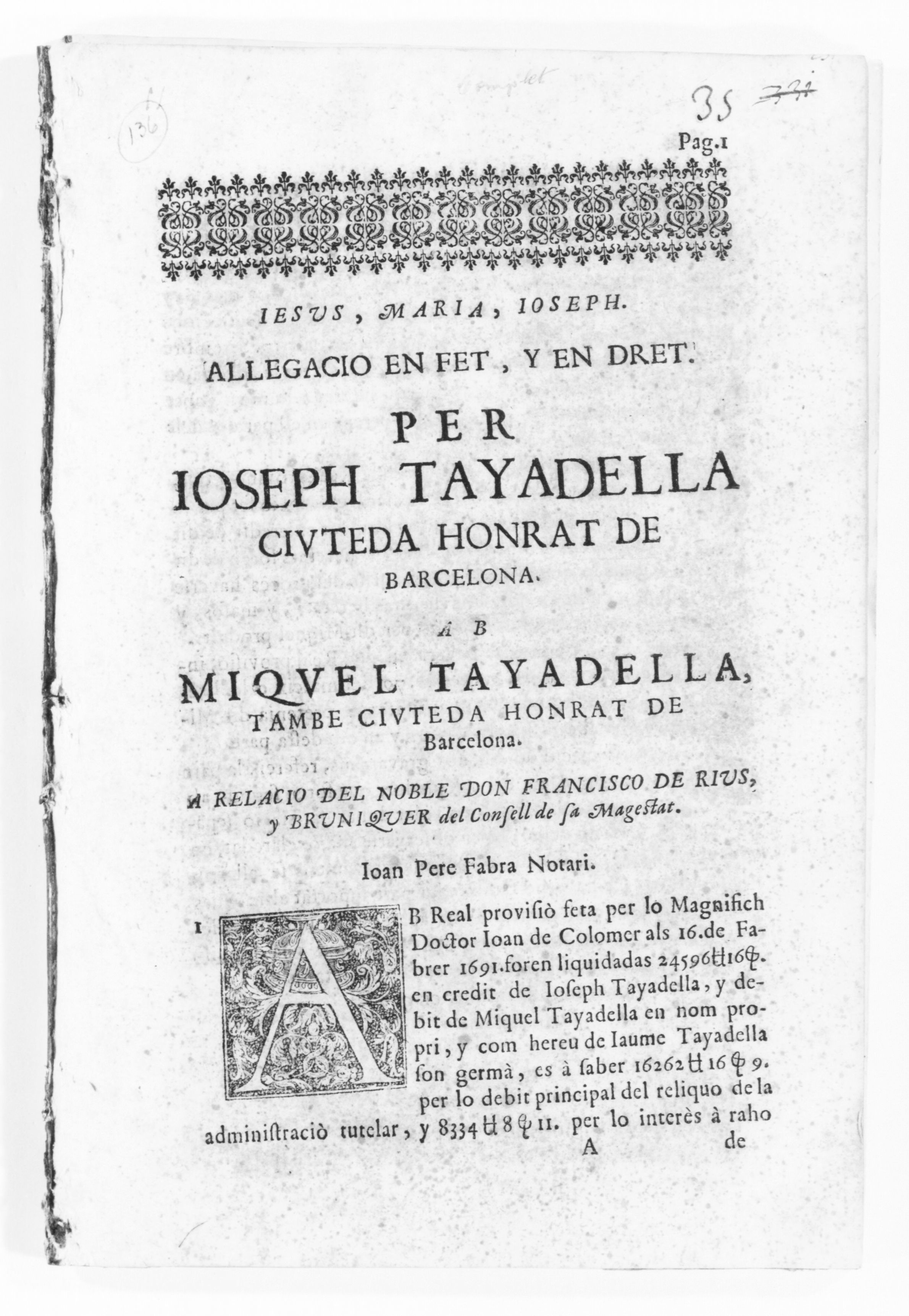 Scanned image of the current content page