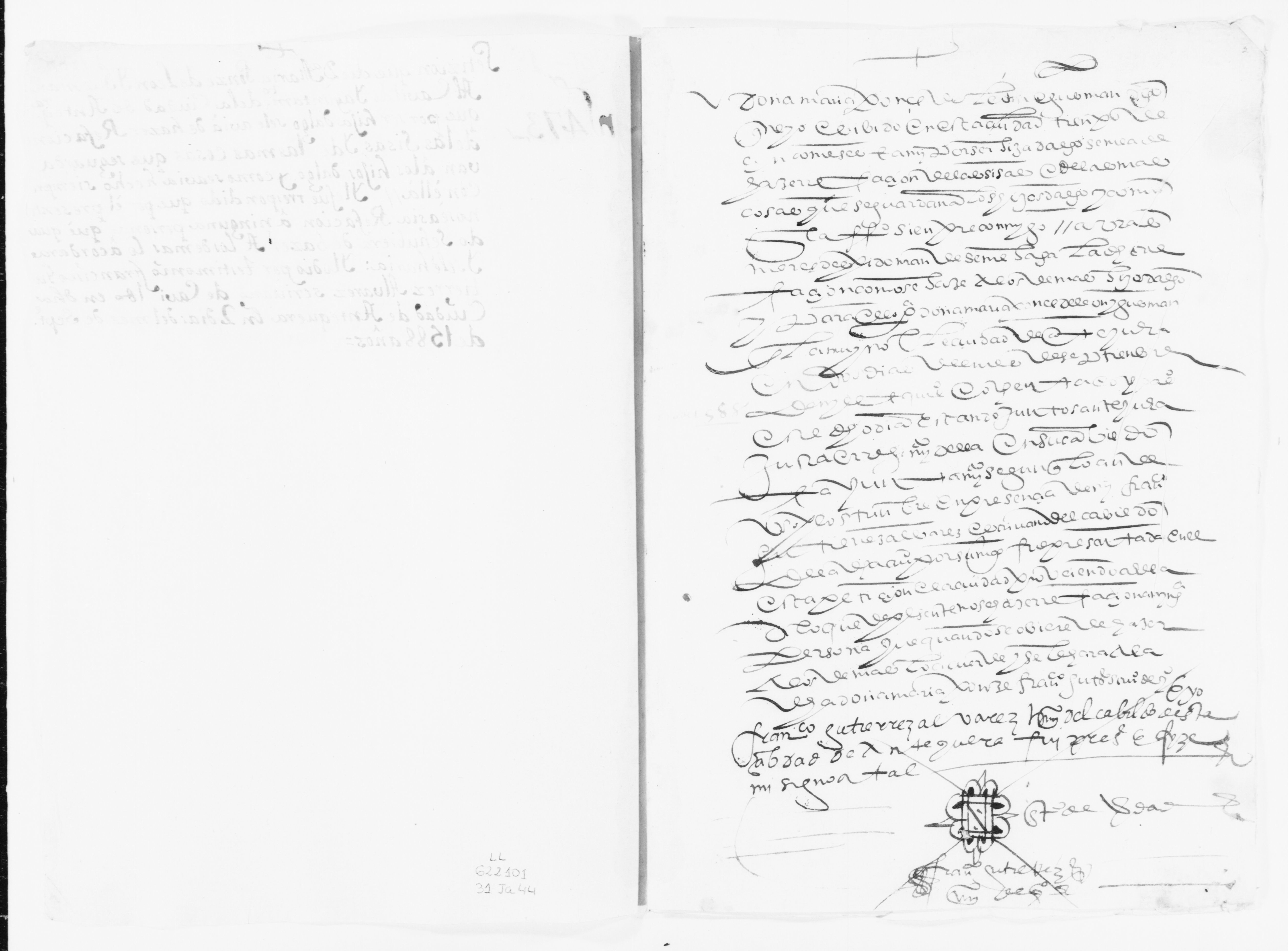 Scanned image of the current content page