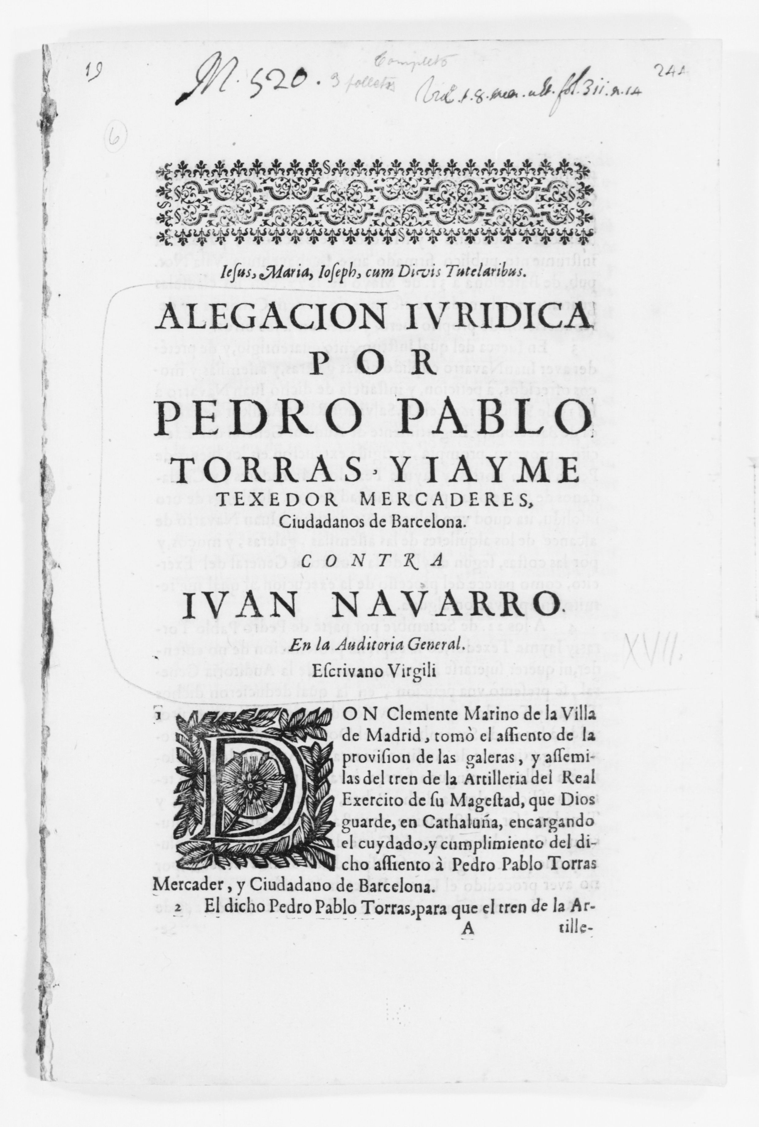 Scanned image of the current content page