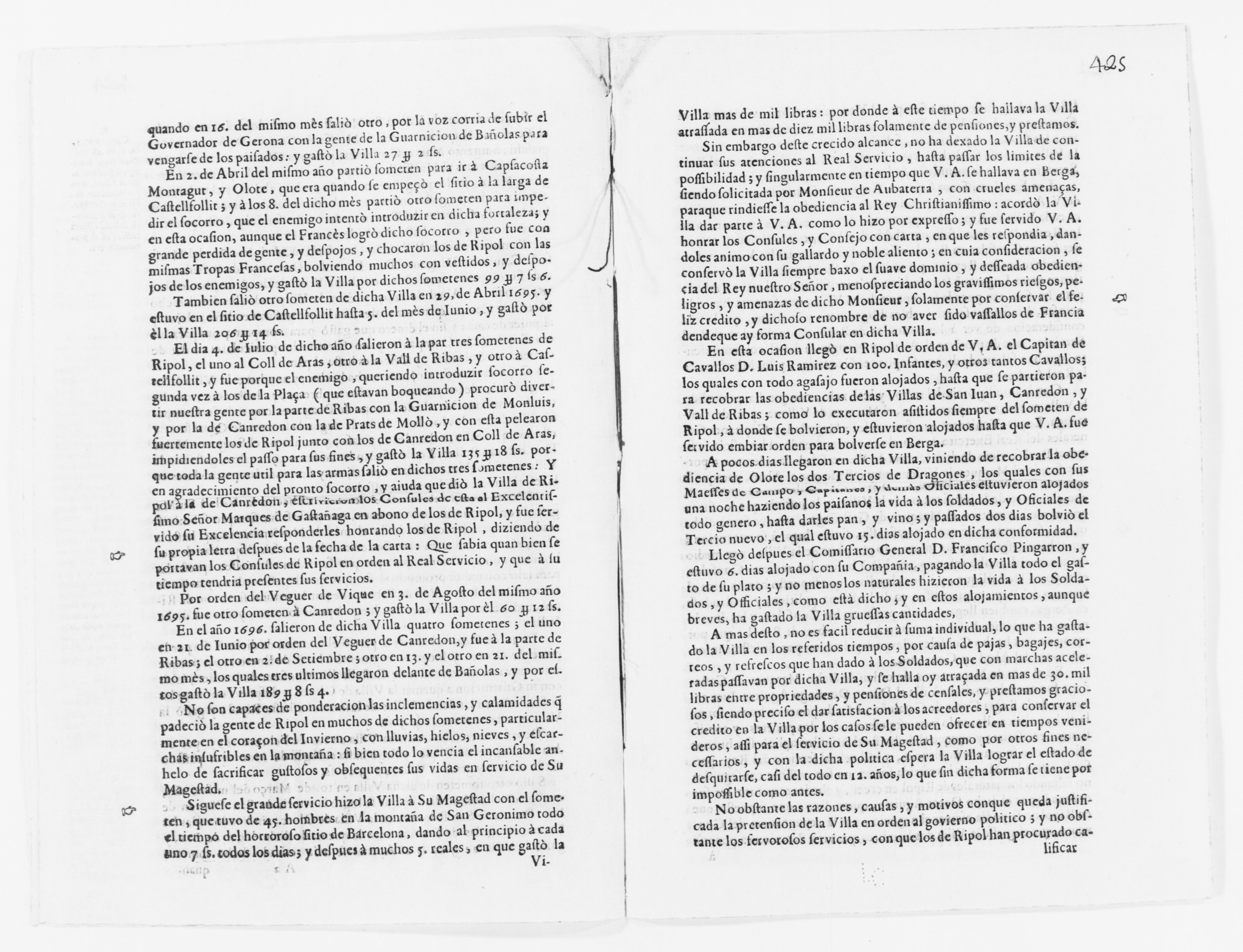 Scanned image of the current content page