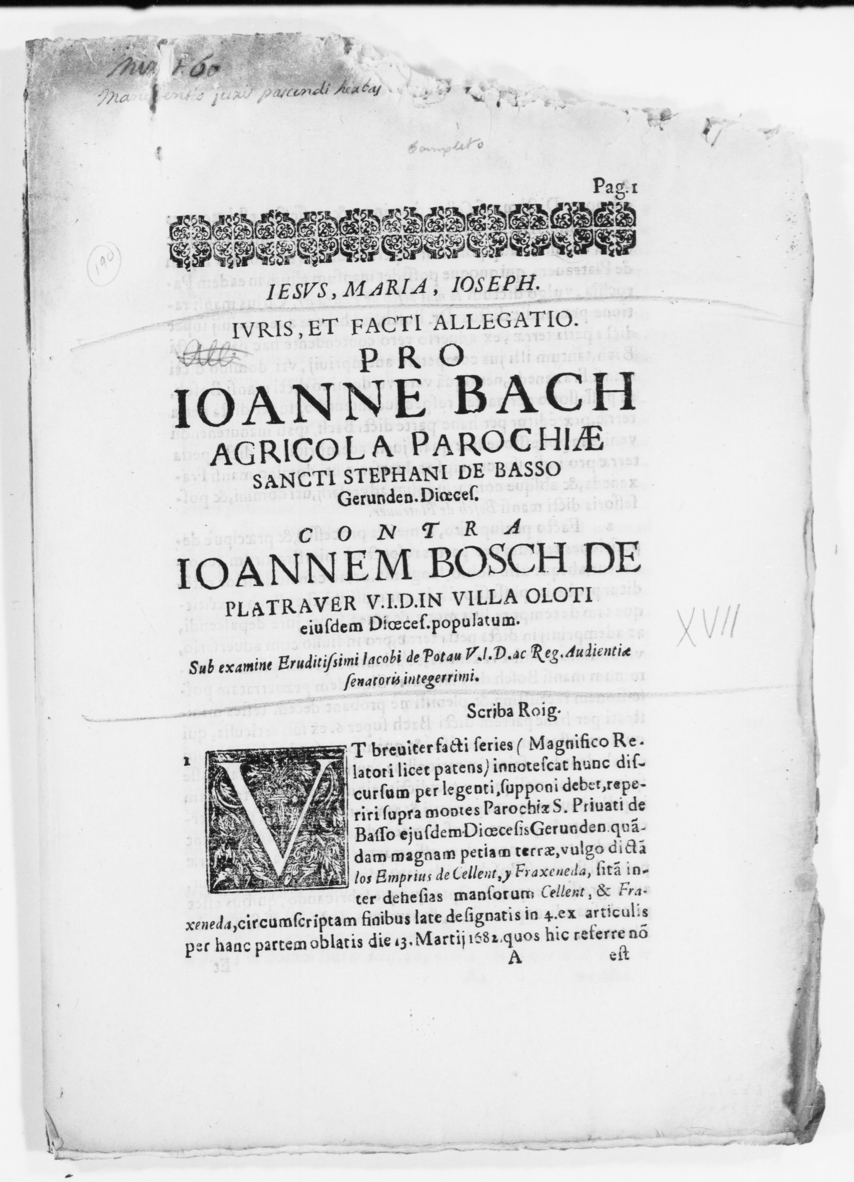 Scanned image of the current content page