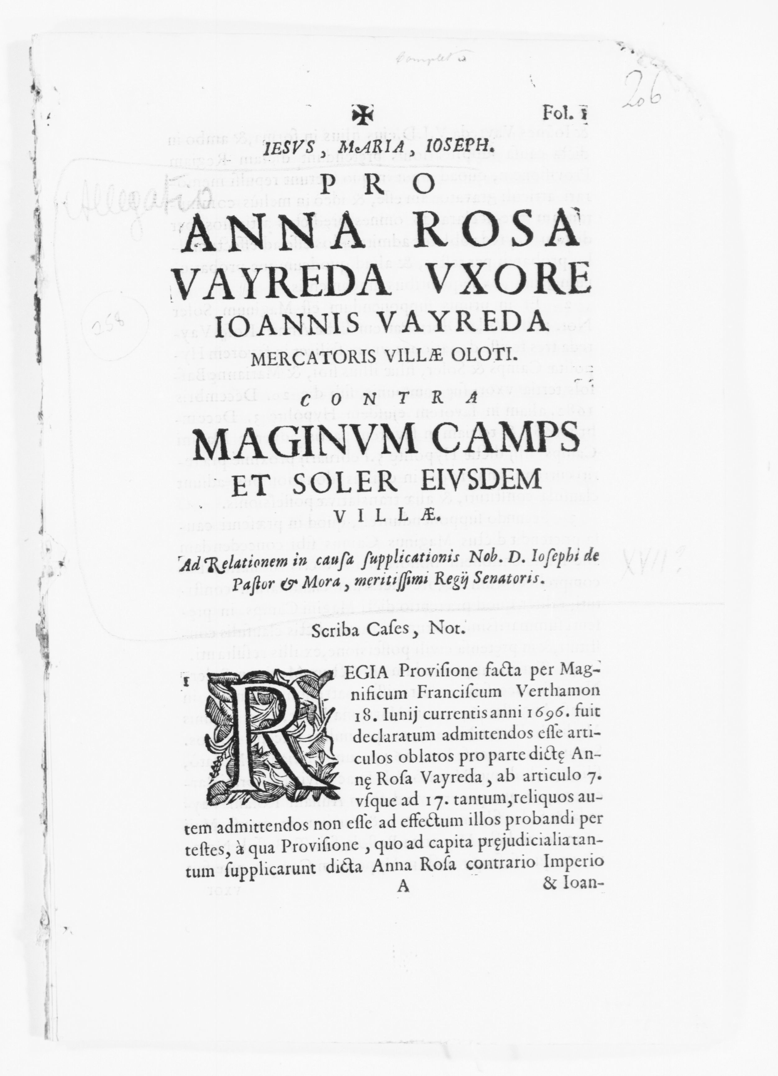Scanned image of the current content page