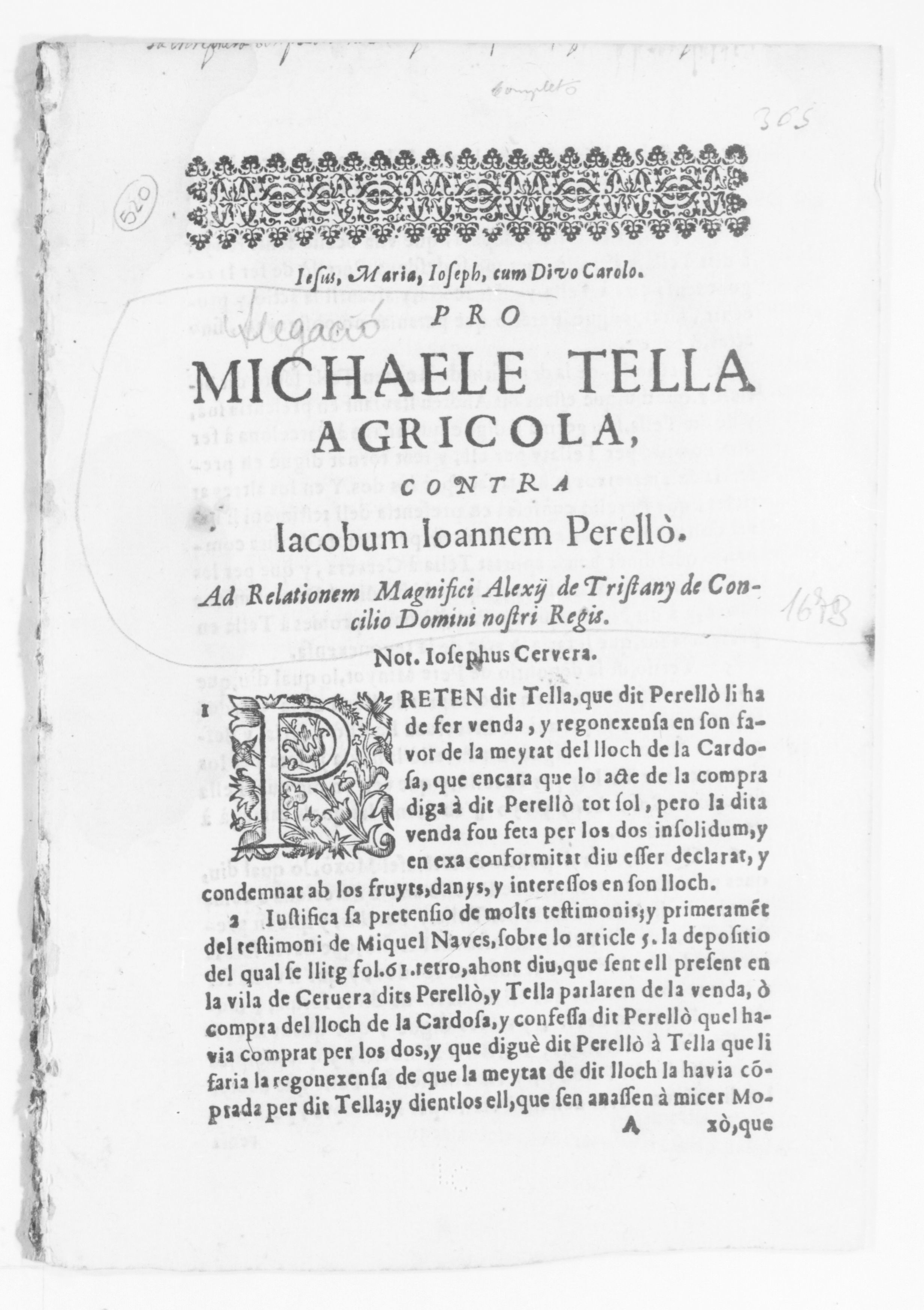 Scanned image of the current content page