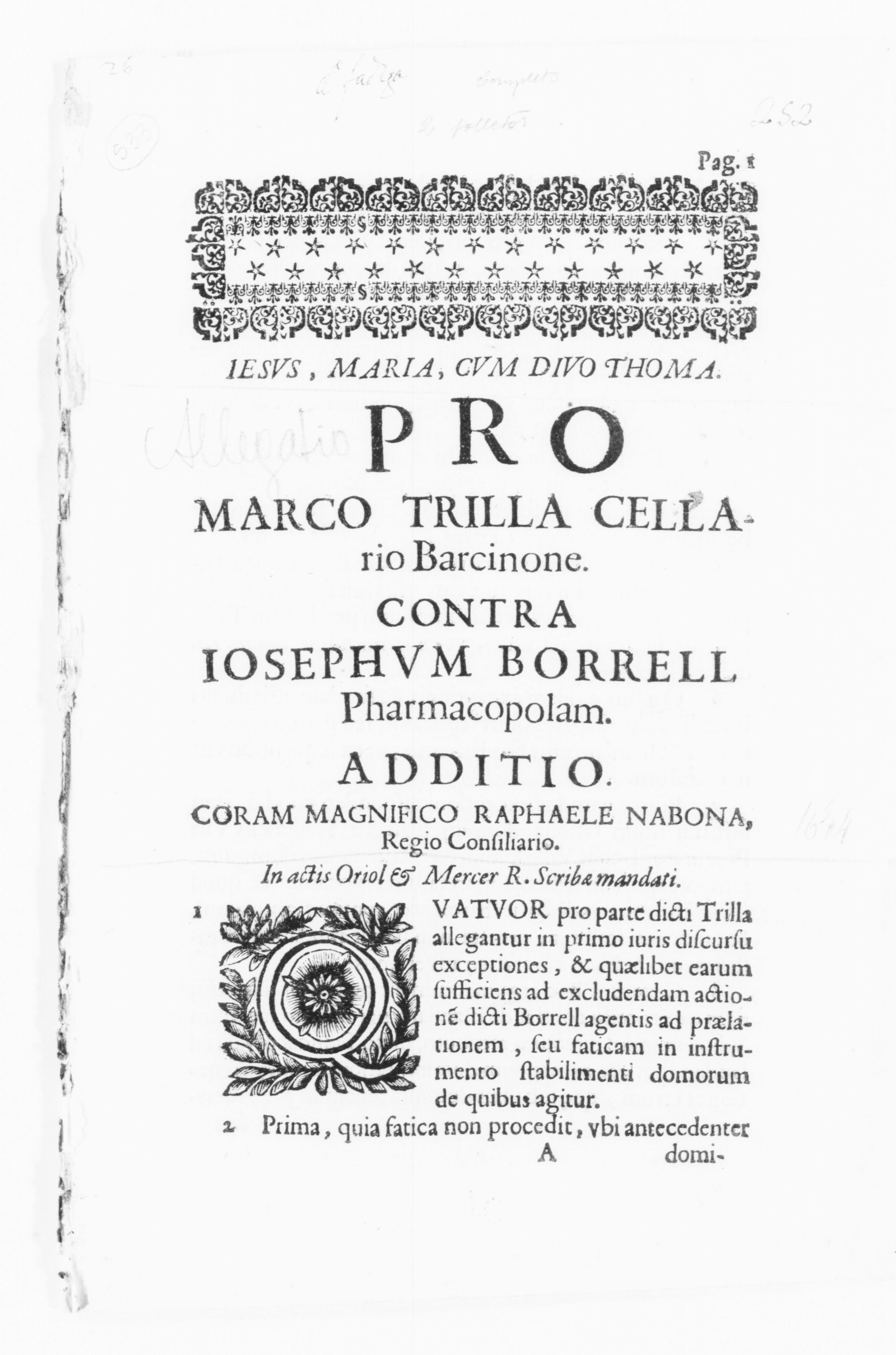 Scanned image of the current content page