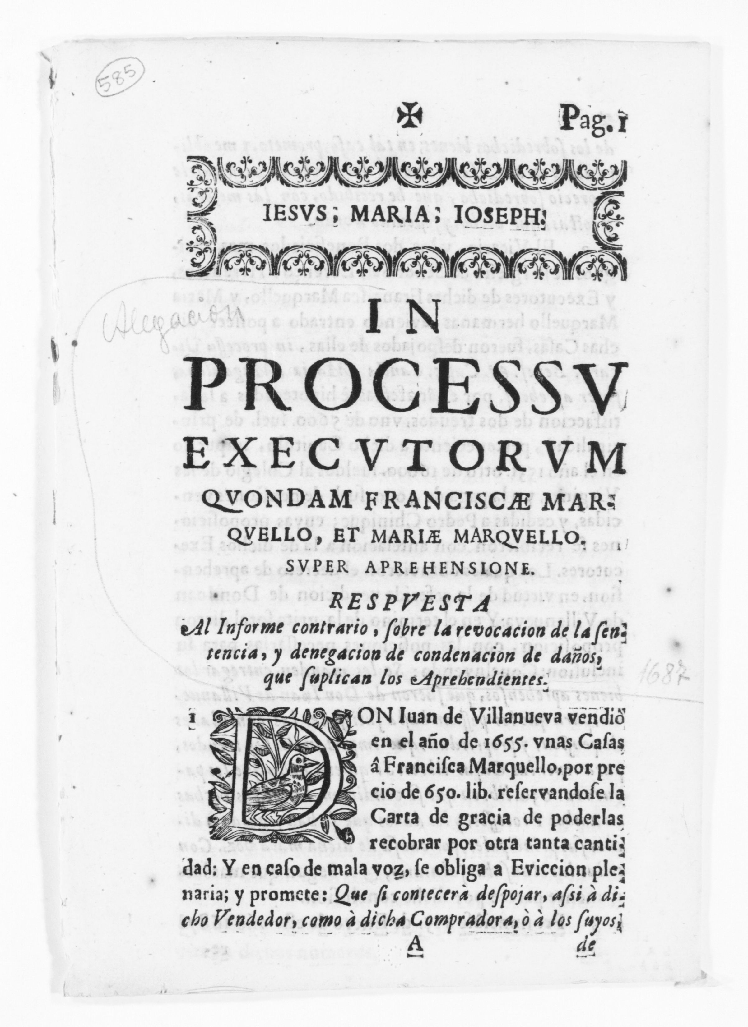 Scanned image of the current content page