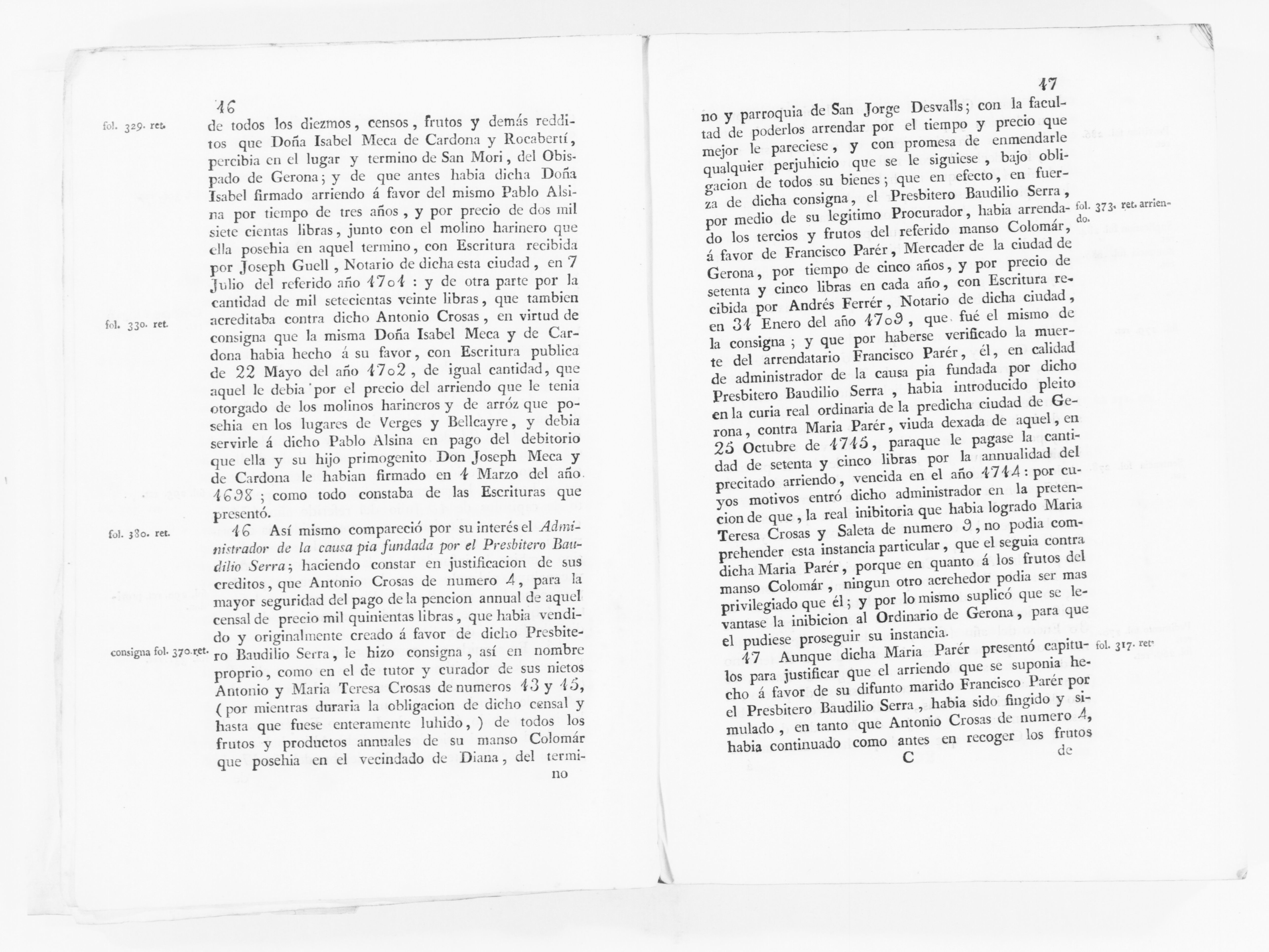 Scanned image of the current content page