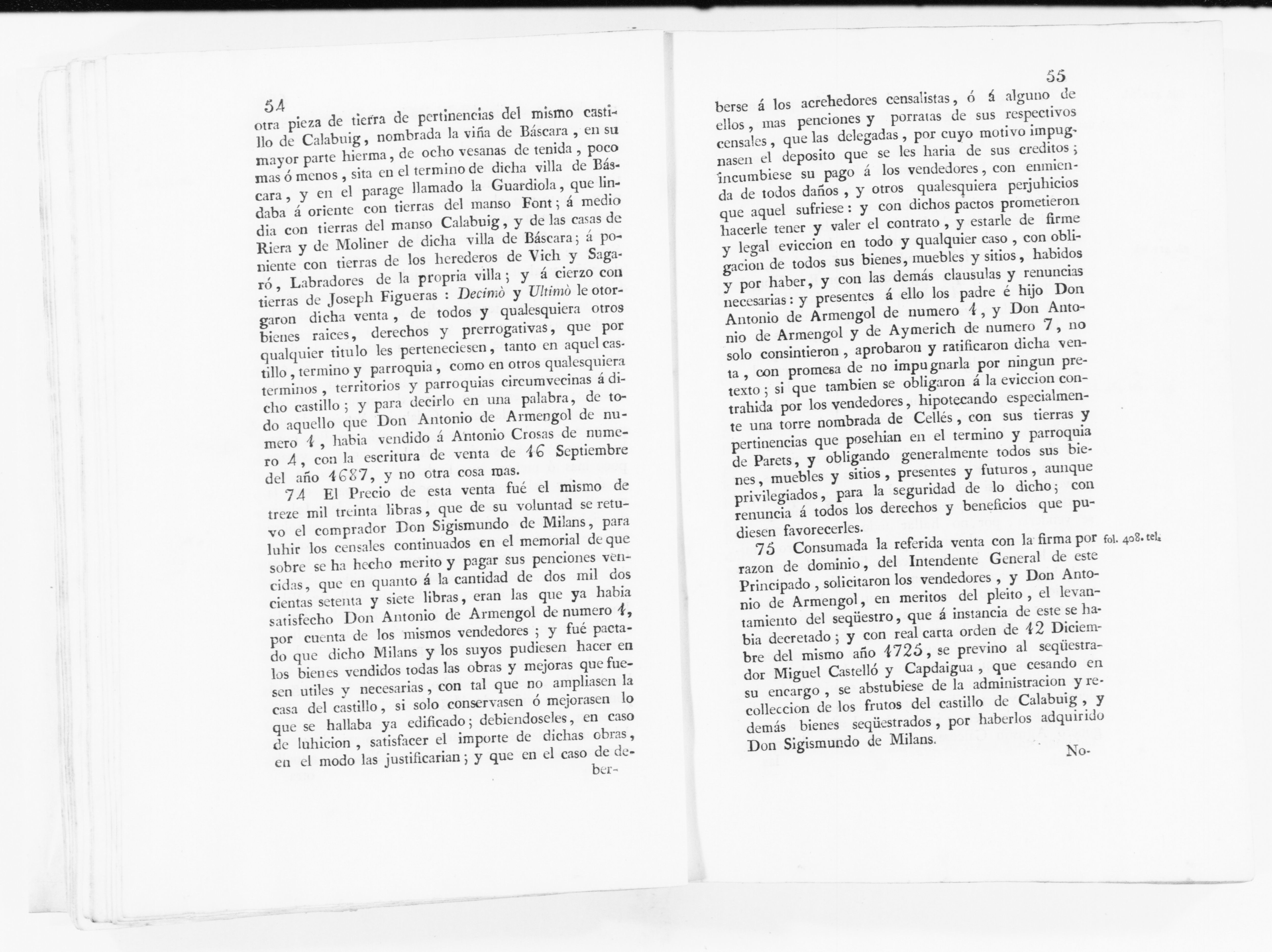 Scanned image of the current content page