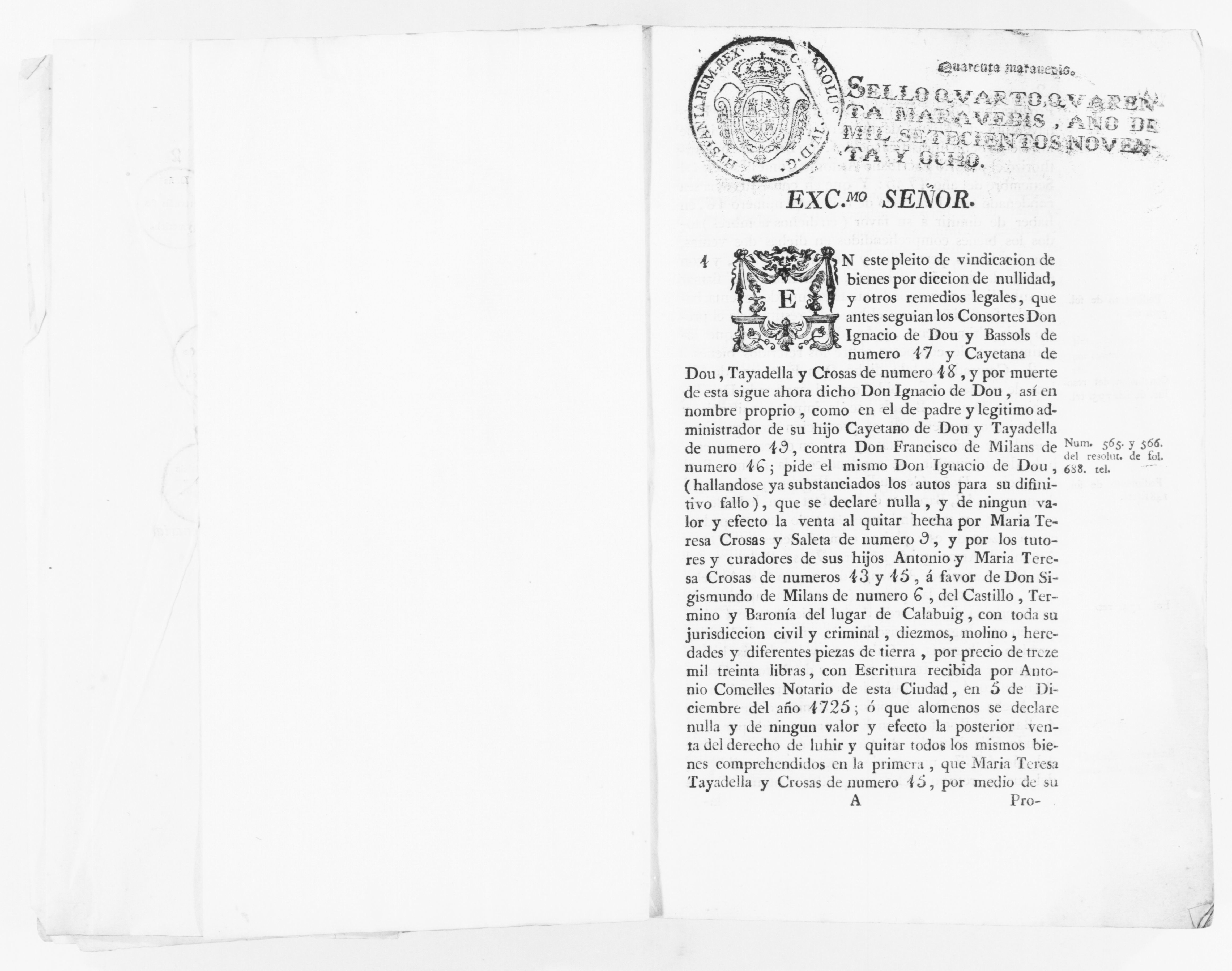 Scanned image of the current content page