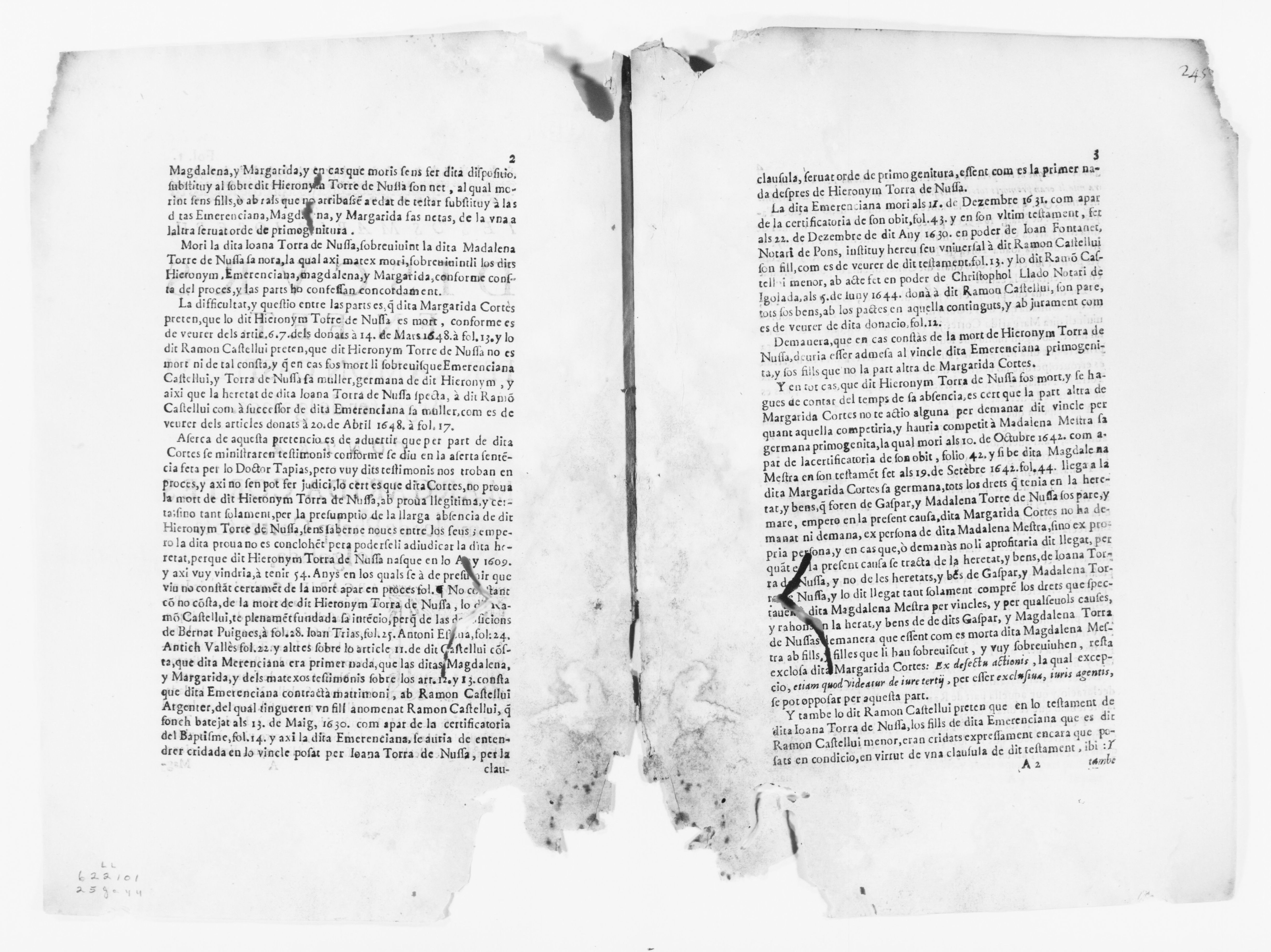 Scanned image of the current content page