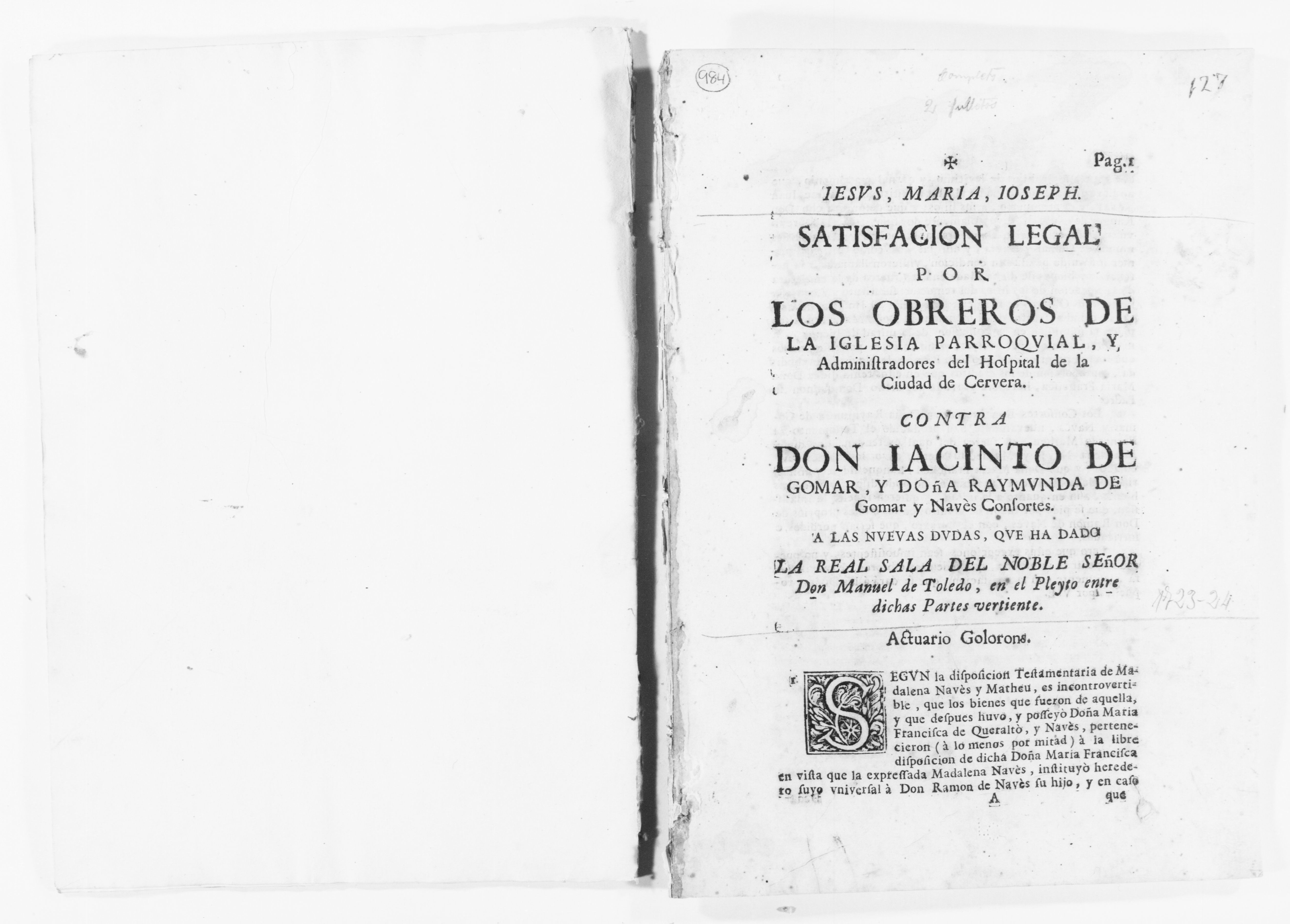 Scanned image of the current content page