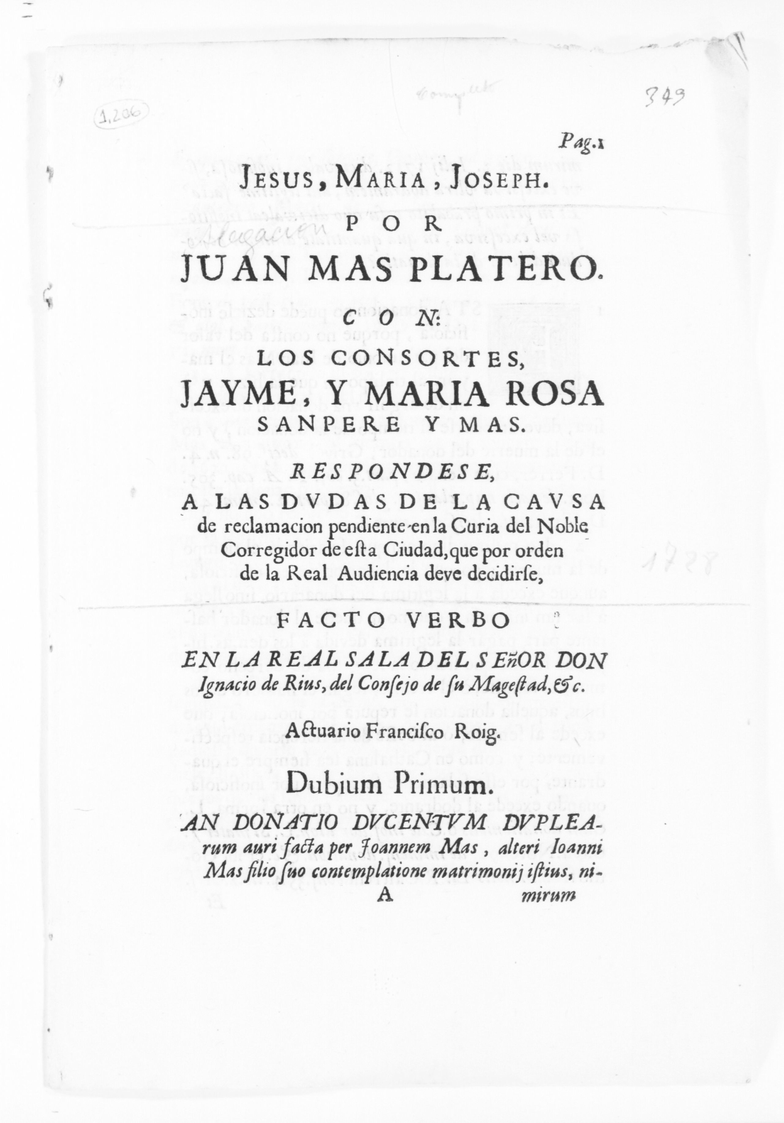 Scanned image of the current content page