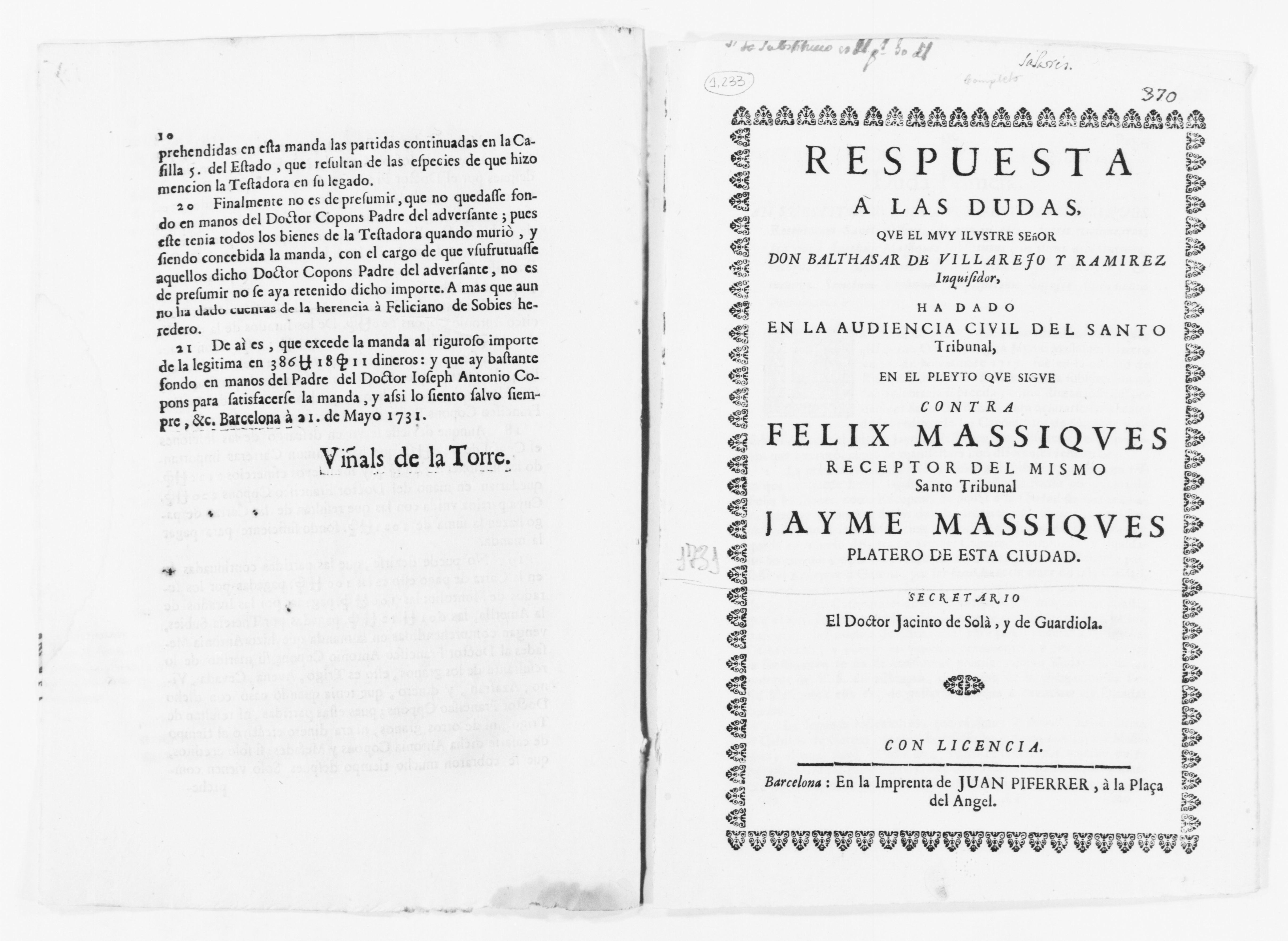 Scanned image of the current content page