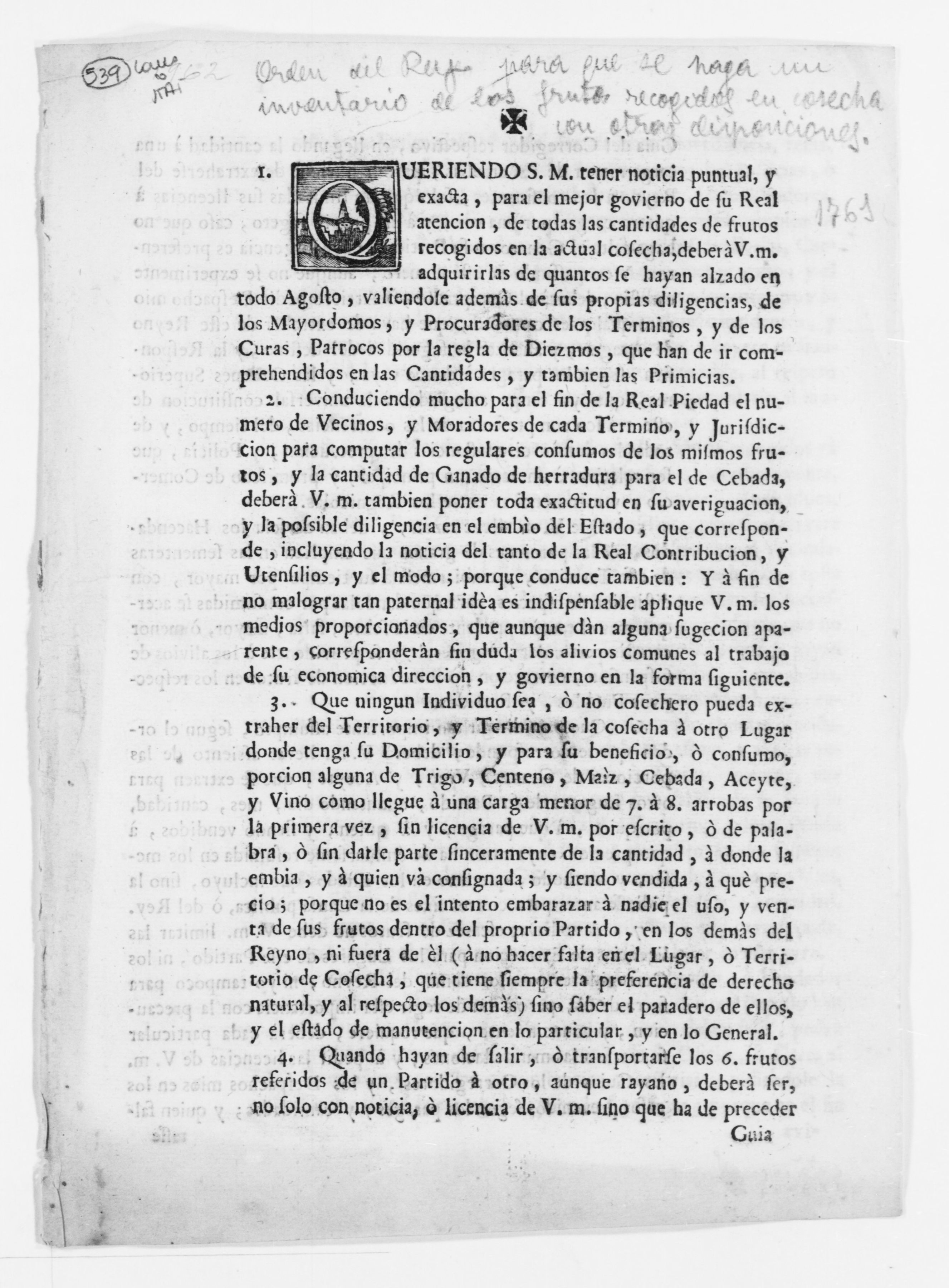 Scanned image of the current content page