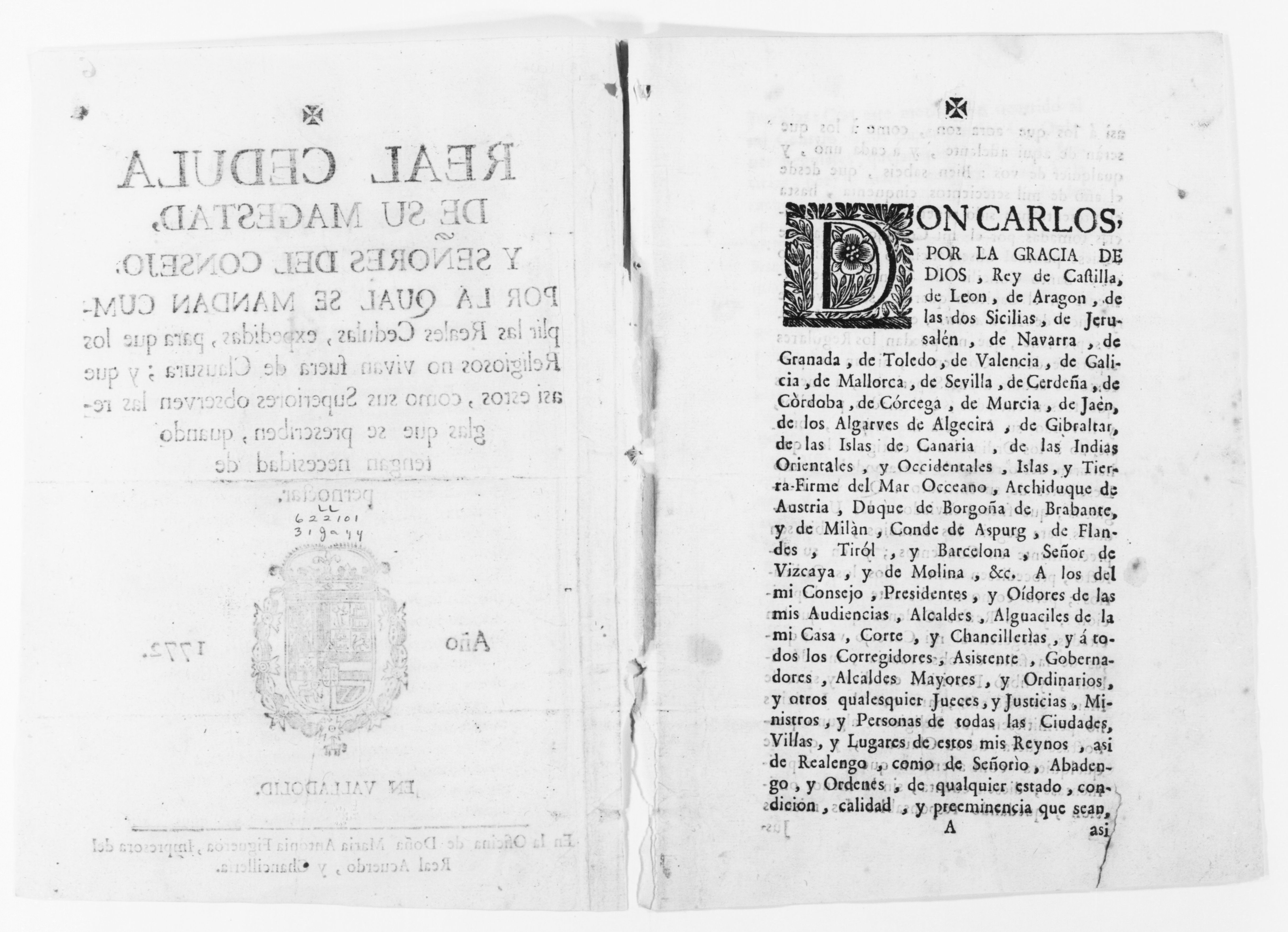 Scanned image of the current content page