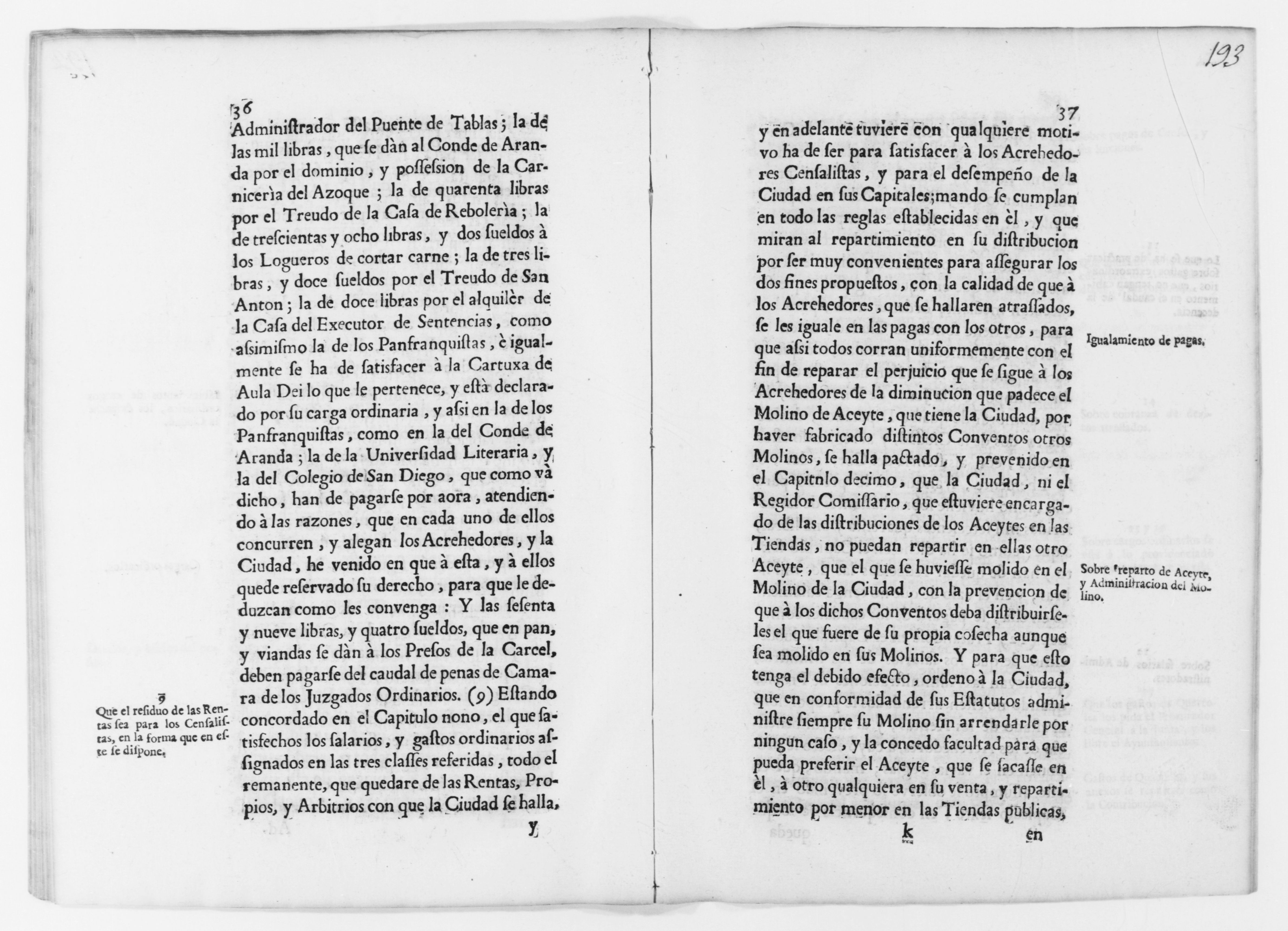 Scanned image of the current content page