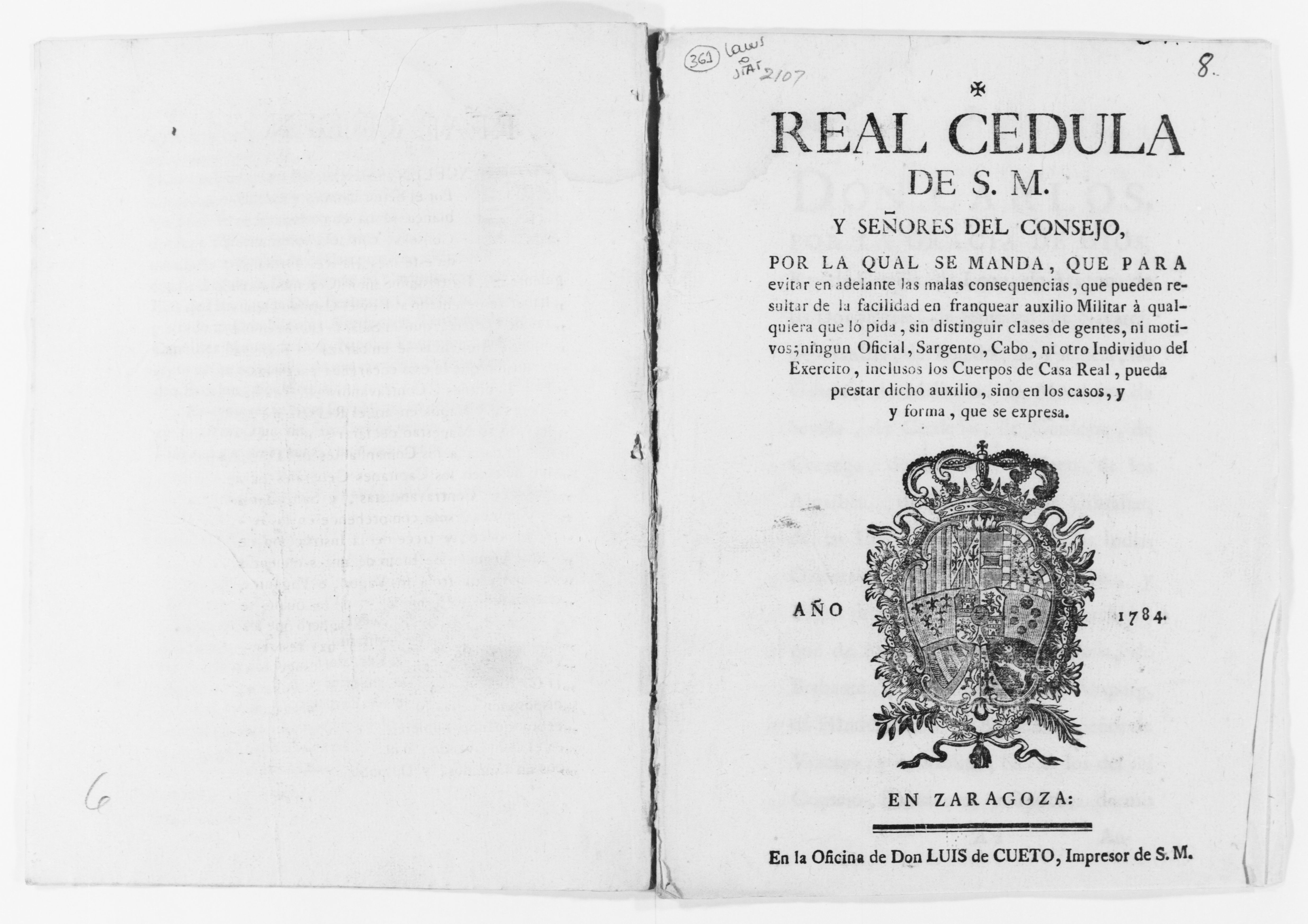 Scanned image of the current content page