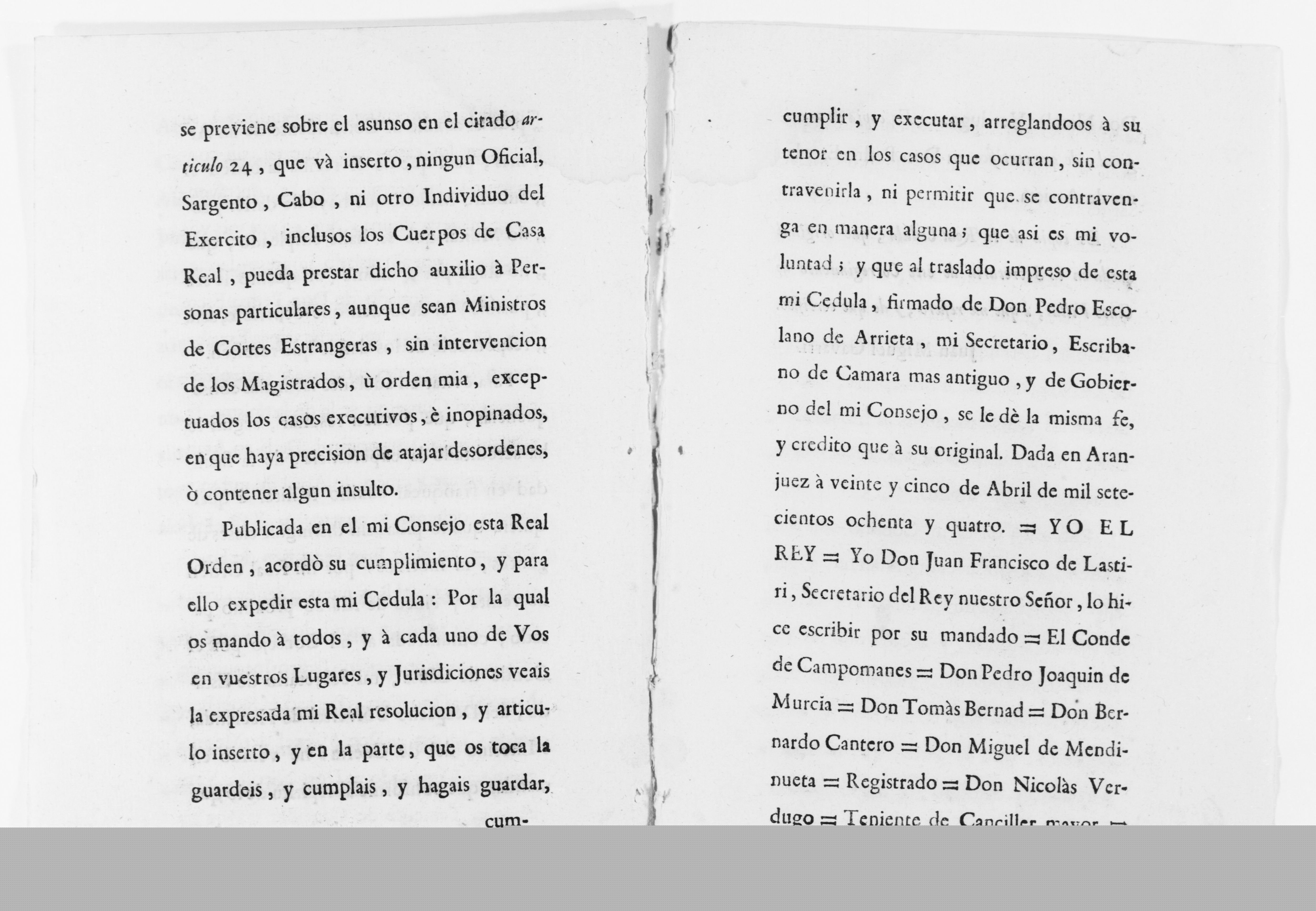 Scanned image of the current content page