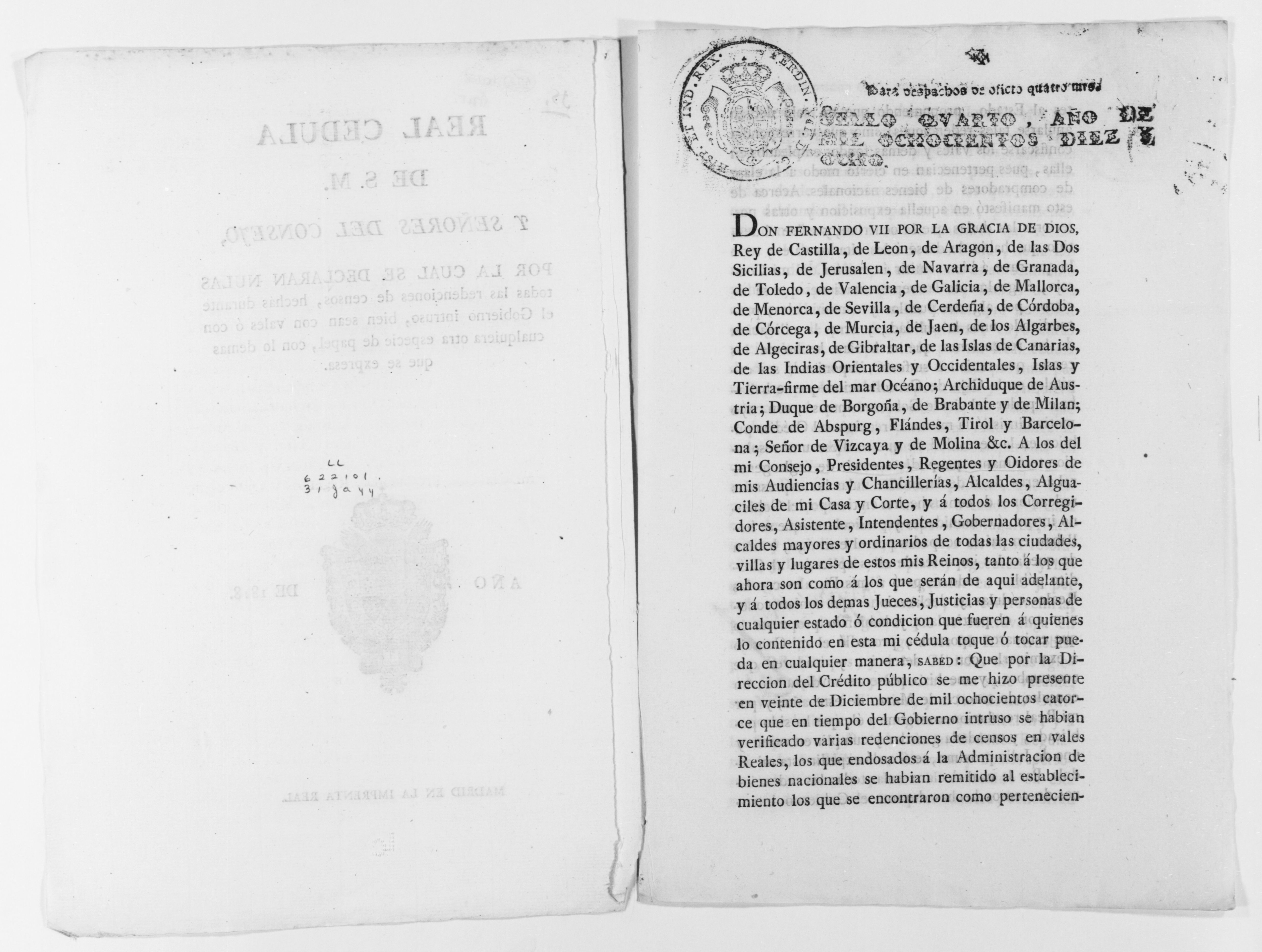 Scanned image of the current content page