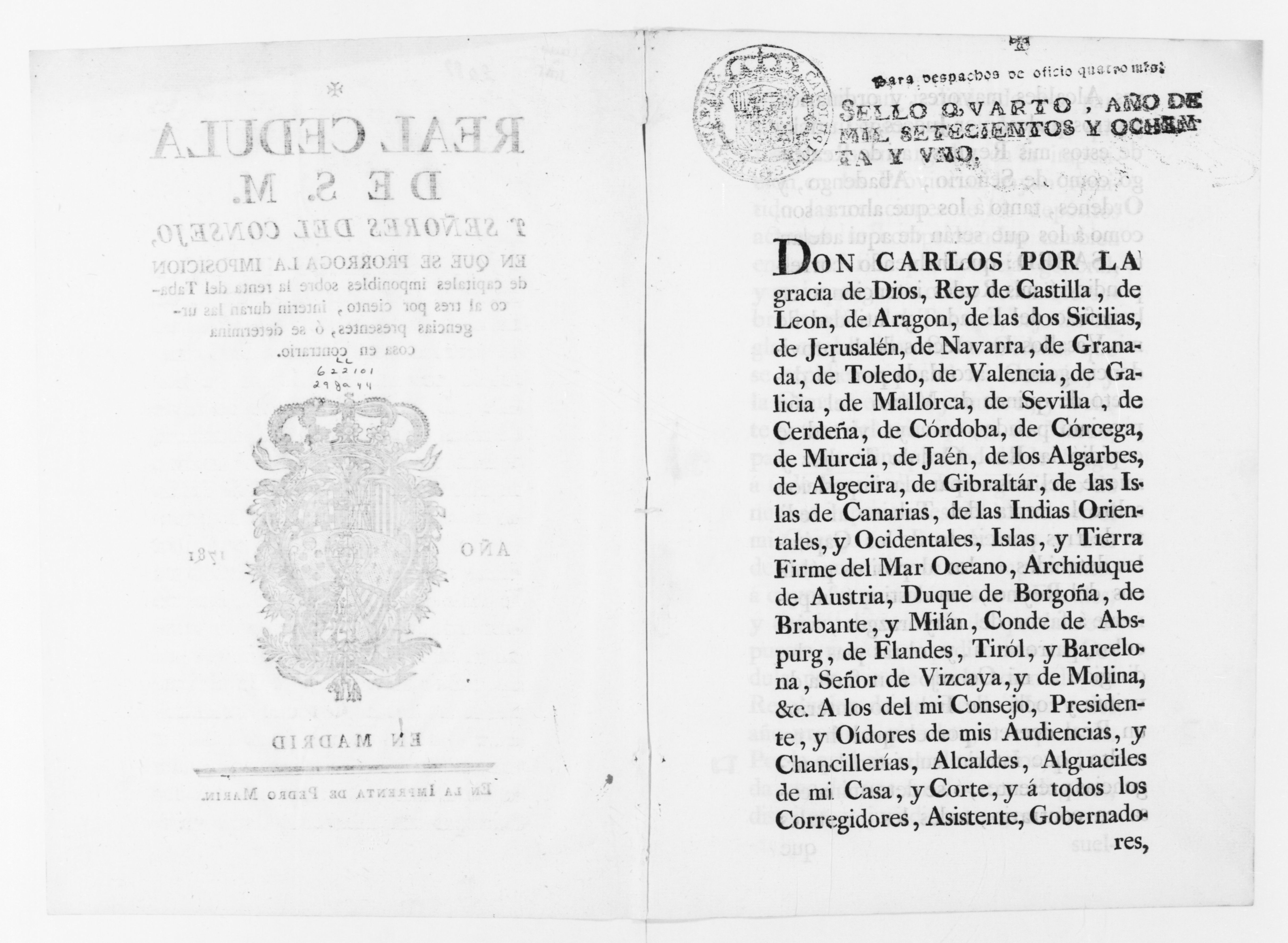 Scanned image of the current content page