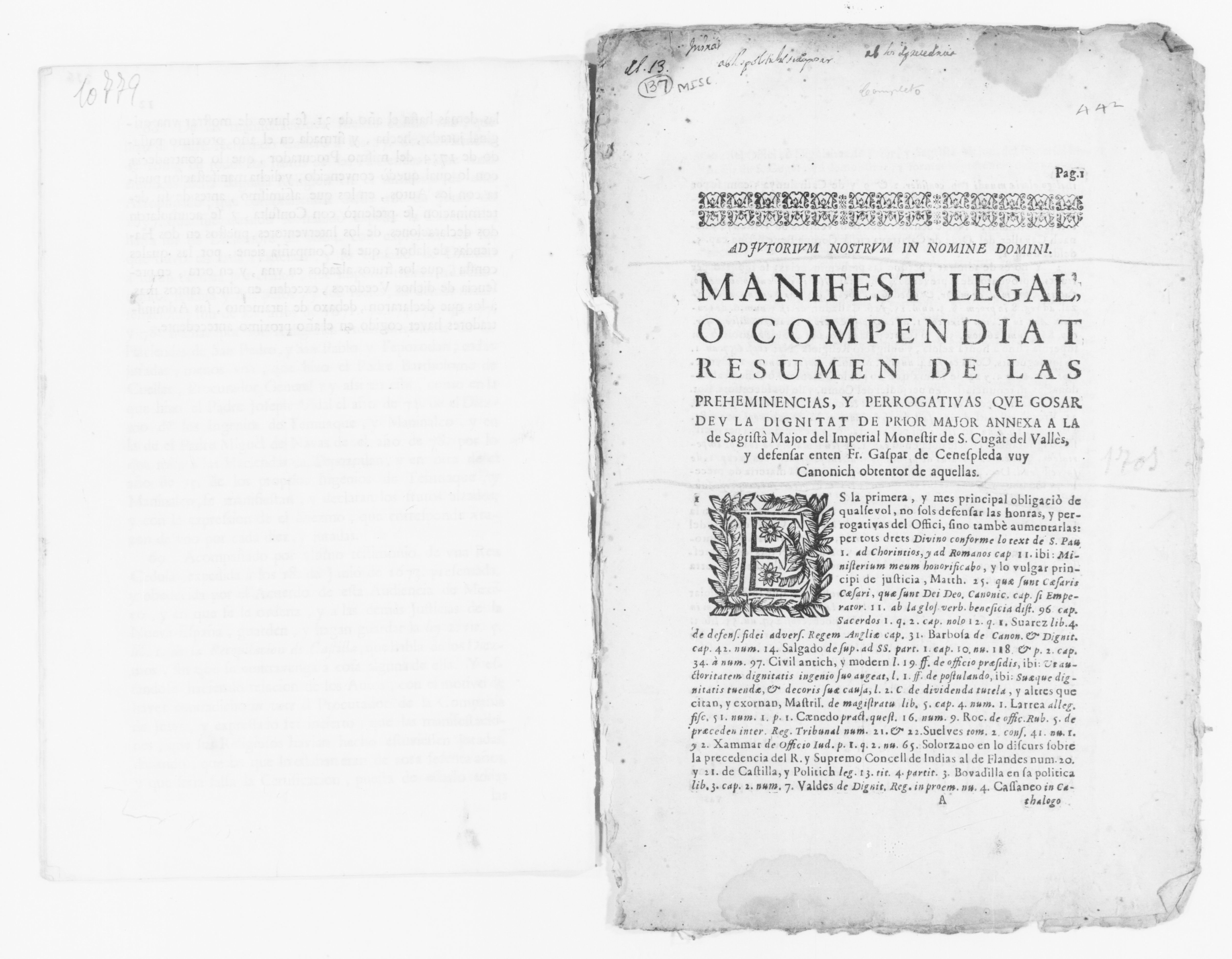 Scanned image of the current content page