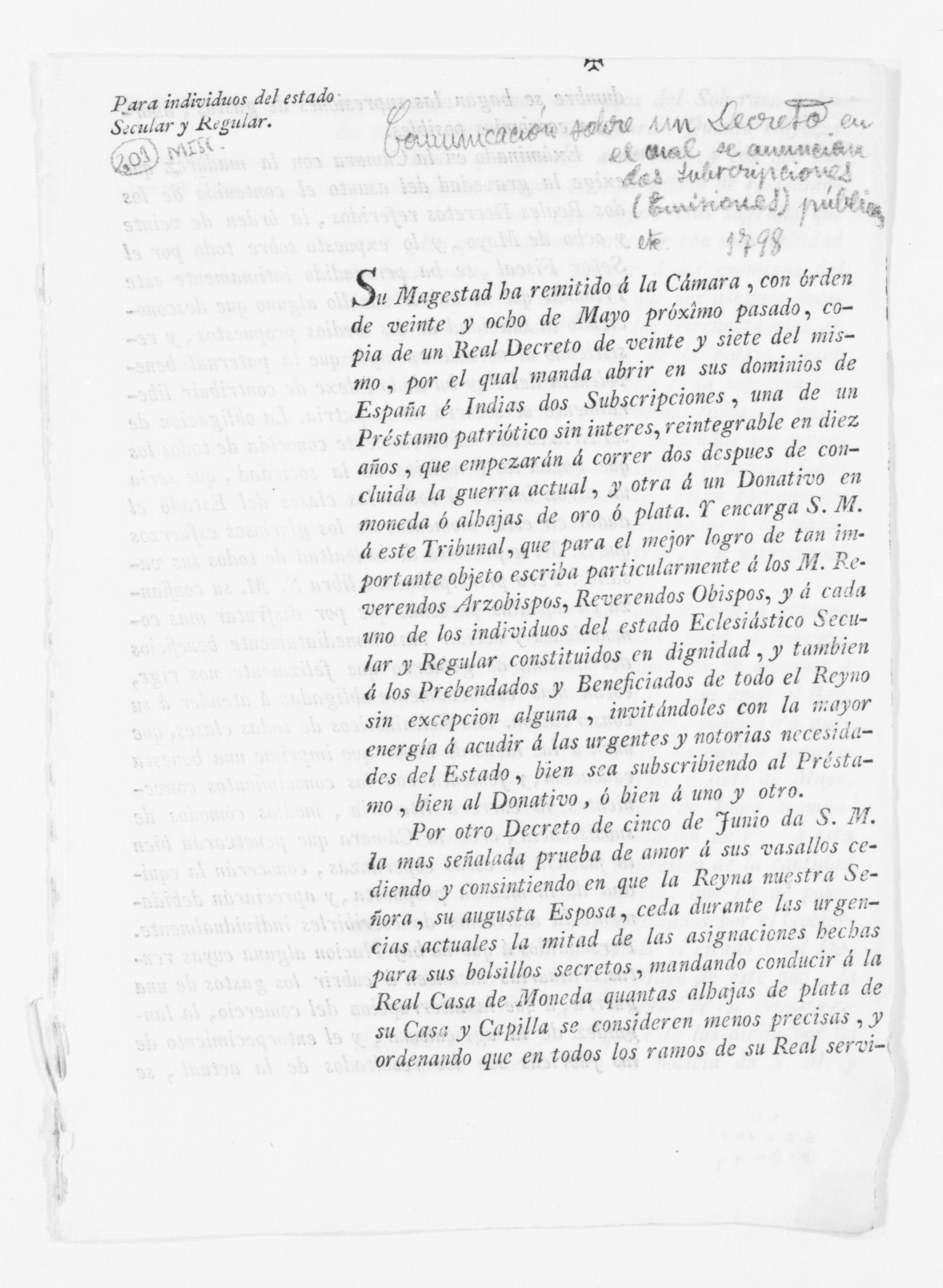 Scanned image of the current content page