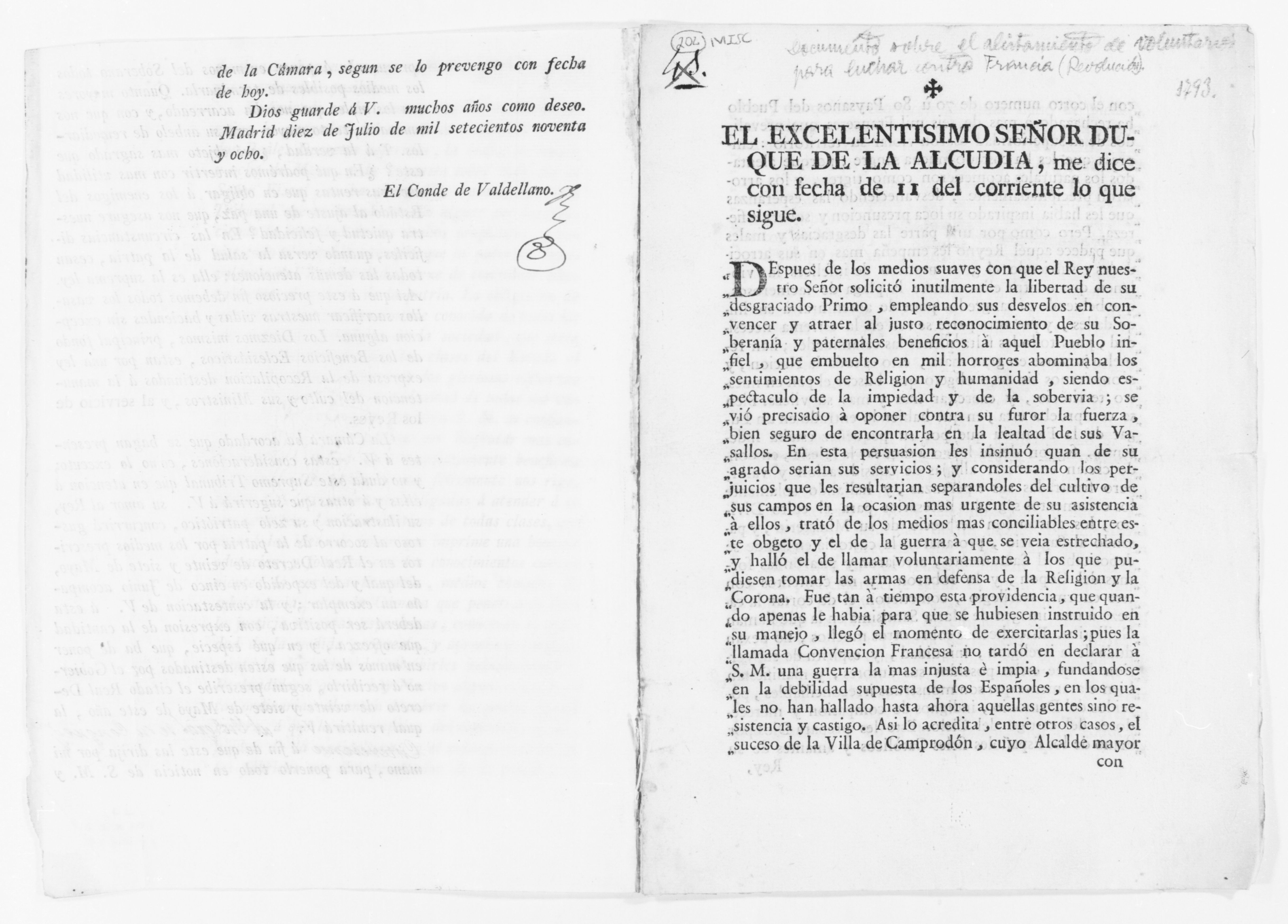 Scanned image of the current content page