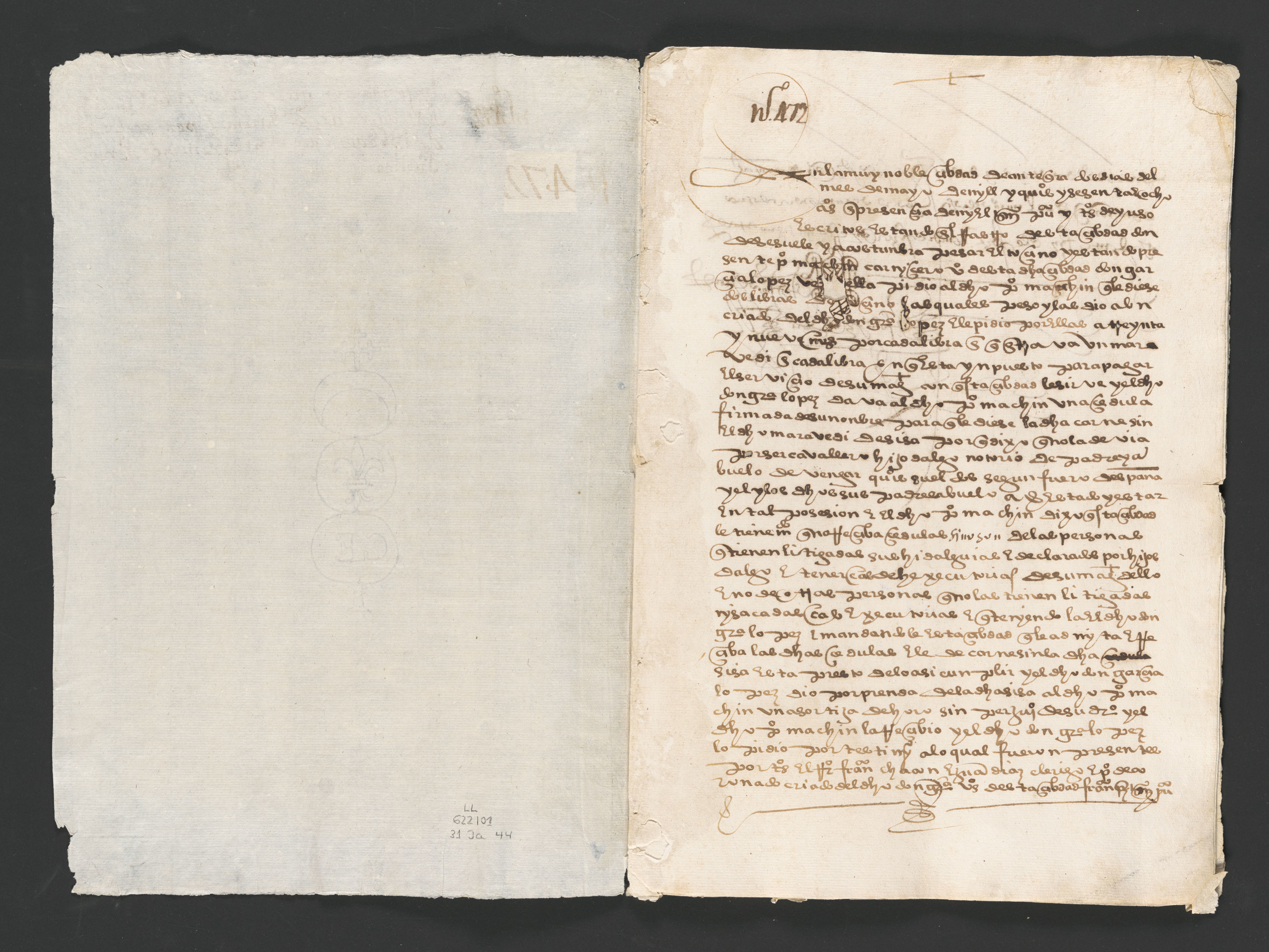 Scanned image of the current content page