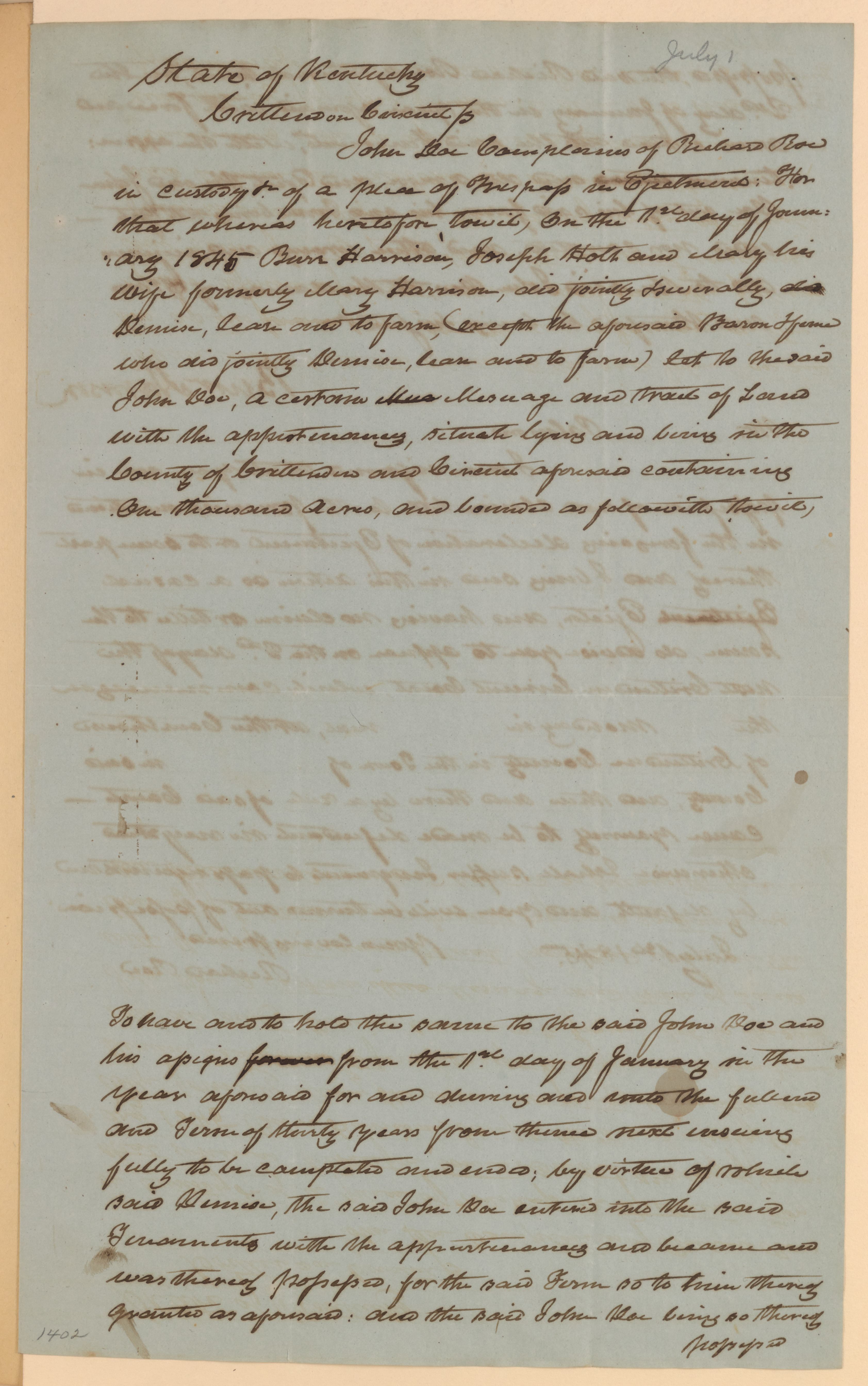 Scanned image of the current content page