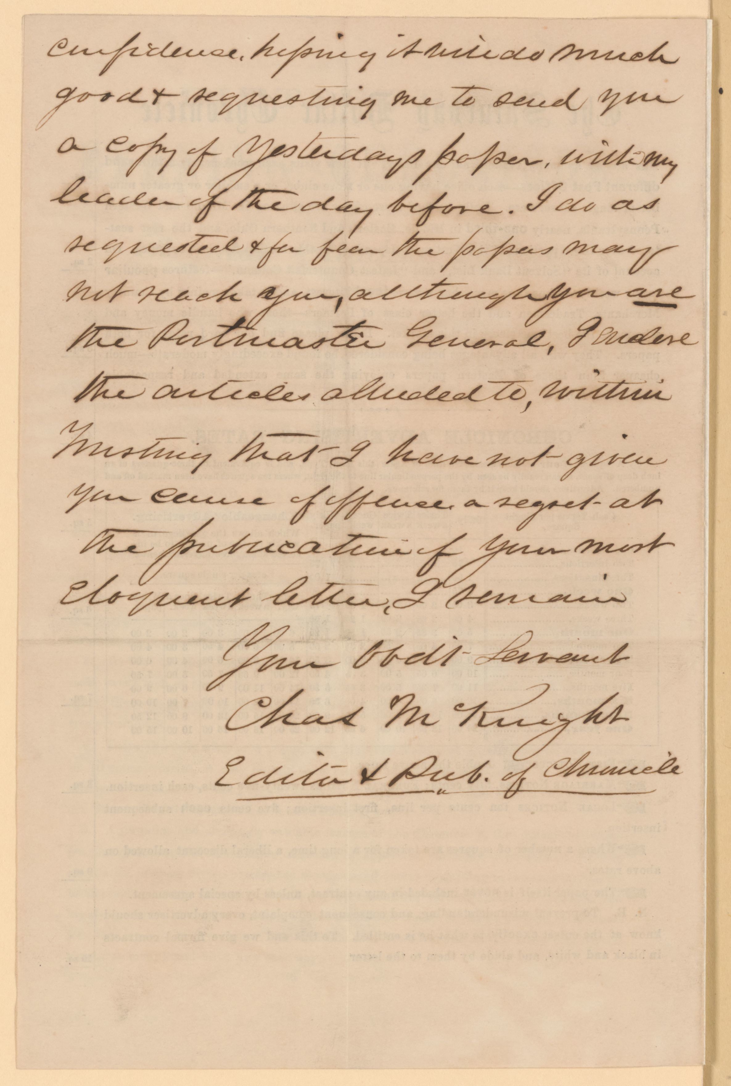 Scanned image of the current content page