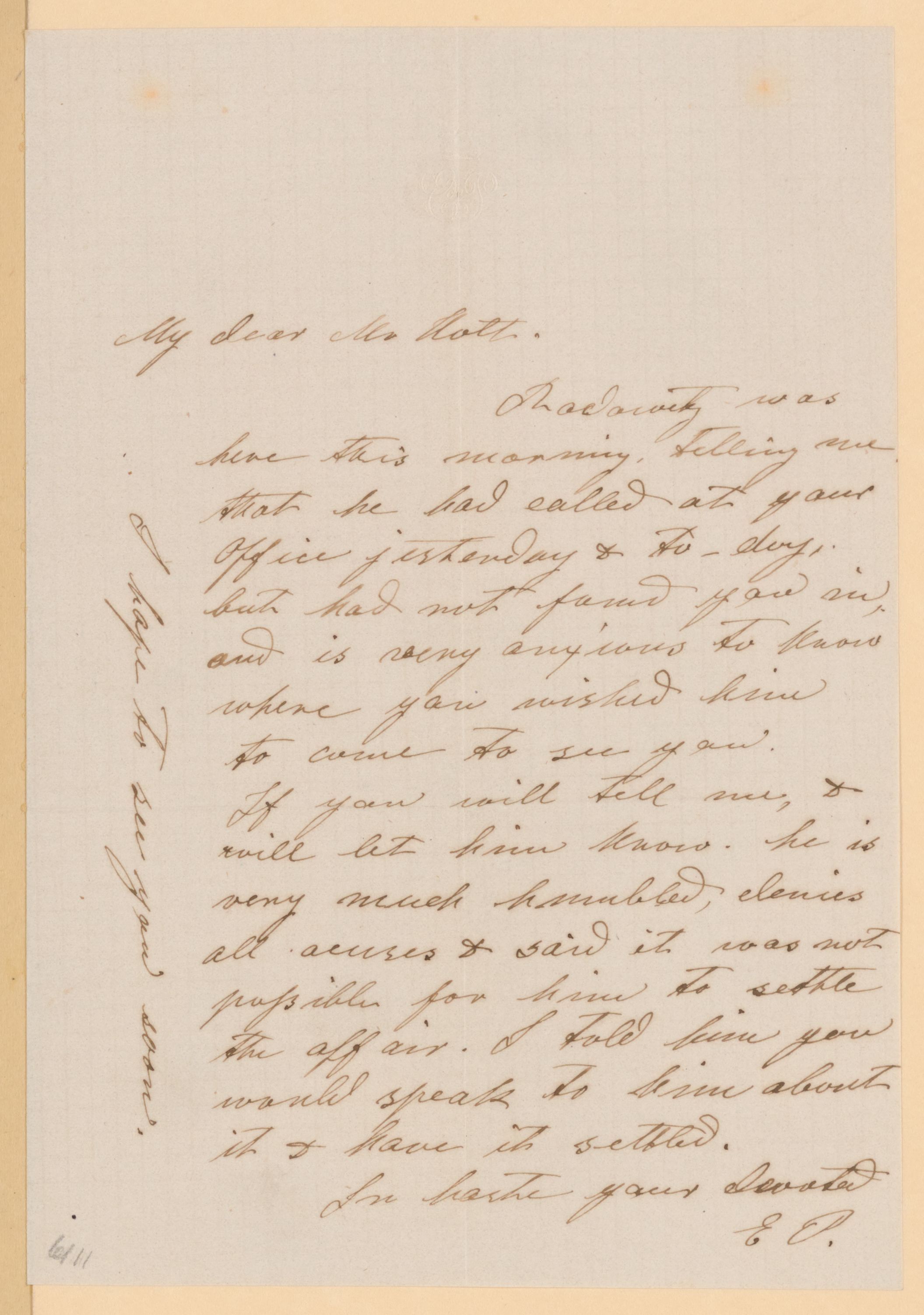 Scanned image of the current content page