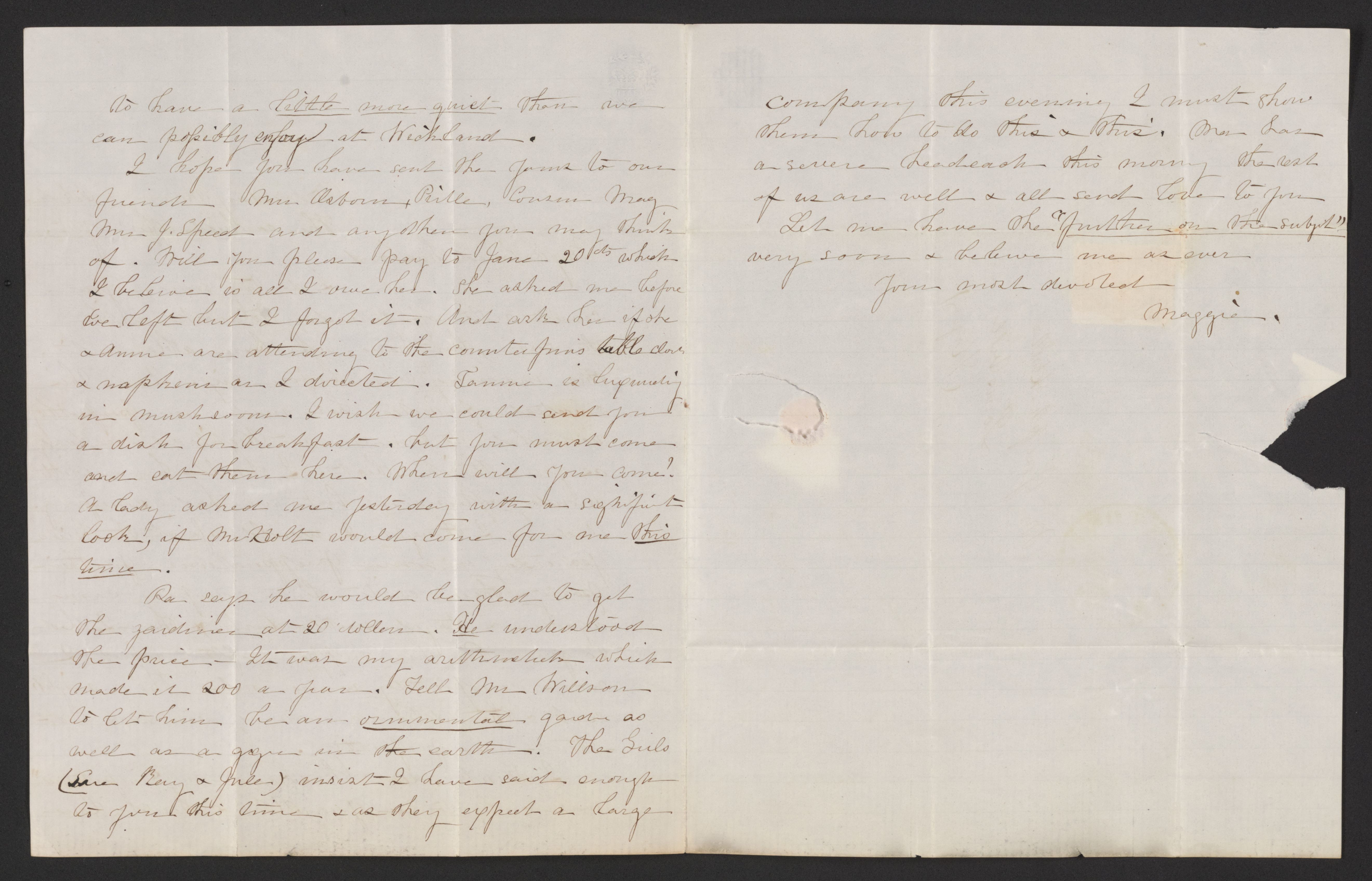 Scanned image of the current content page