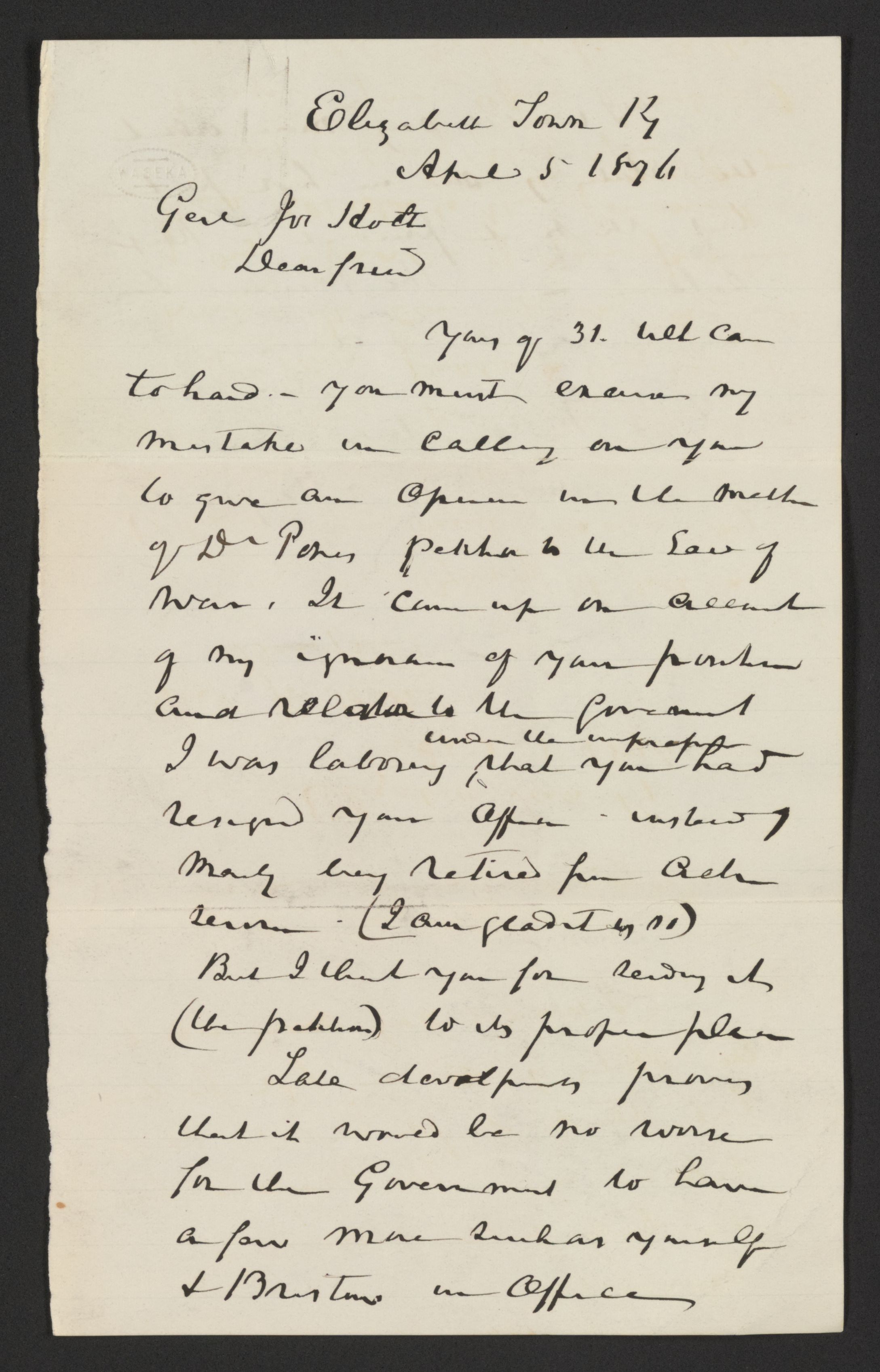 Scanned image of the current content page